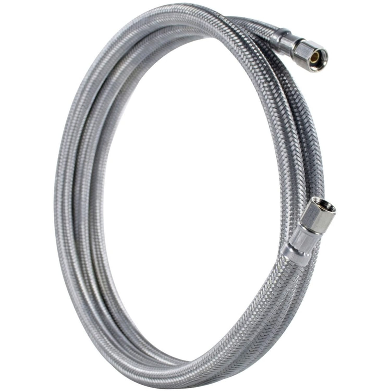 Certified Appliance Accessories Braided Stainless Steel Ice Maker Connector - 72in - Silver, Stainless Steel - Polyester, Polyvinyl Chloride (PVC), Stainless Steel, Brass - Image 6