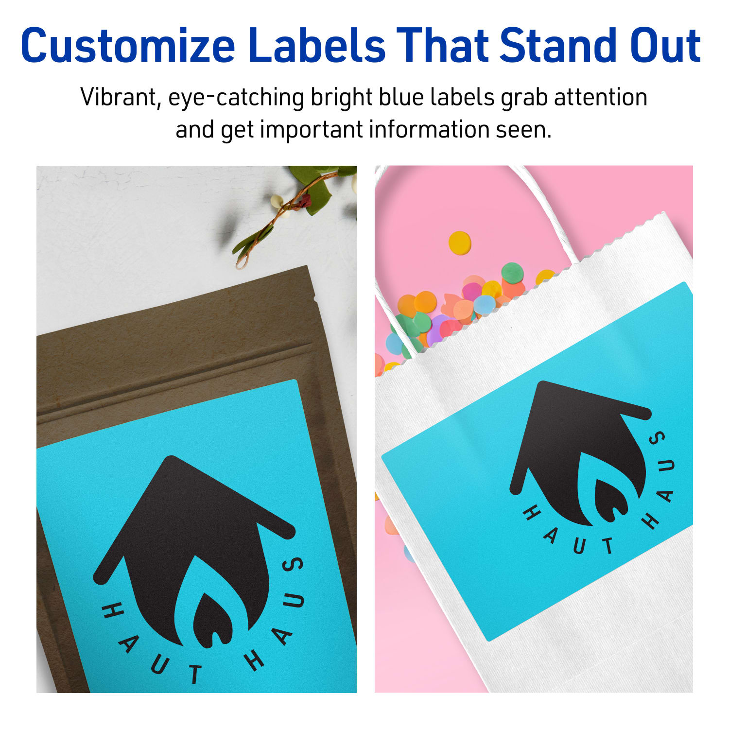 Avery Print-To-The-Edge Labels With Sure Feed Technology And Easy Peel, 94255-BBP20, Rectangle, 4-3/4in x 7-3/4in, Matte Bright Blue, Pack of 40 - Image 4