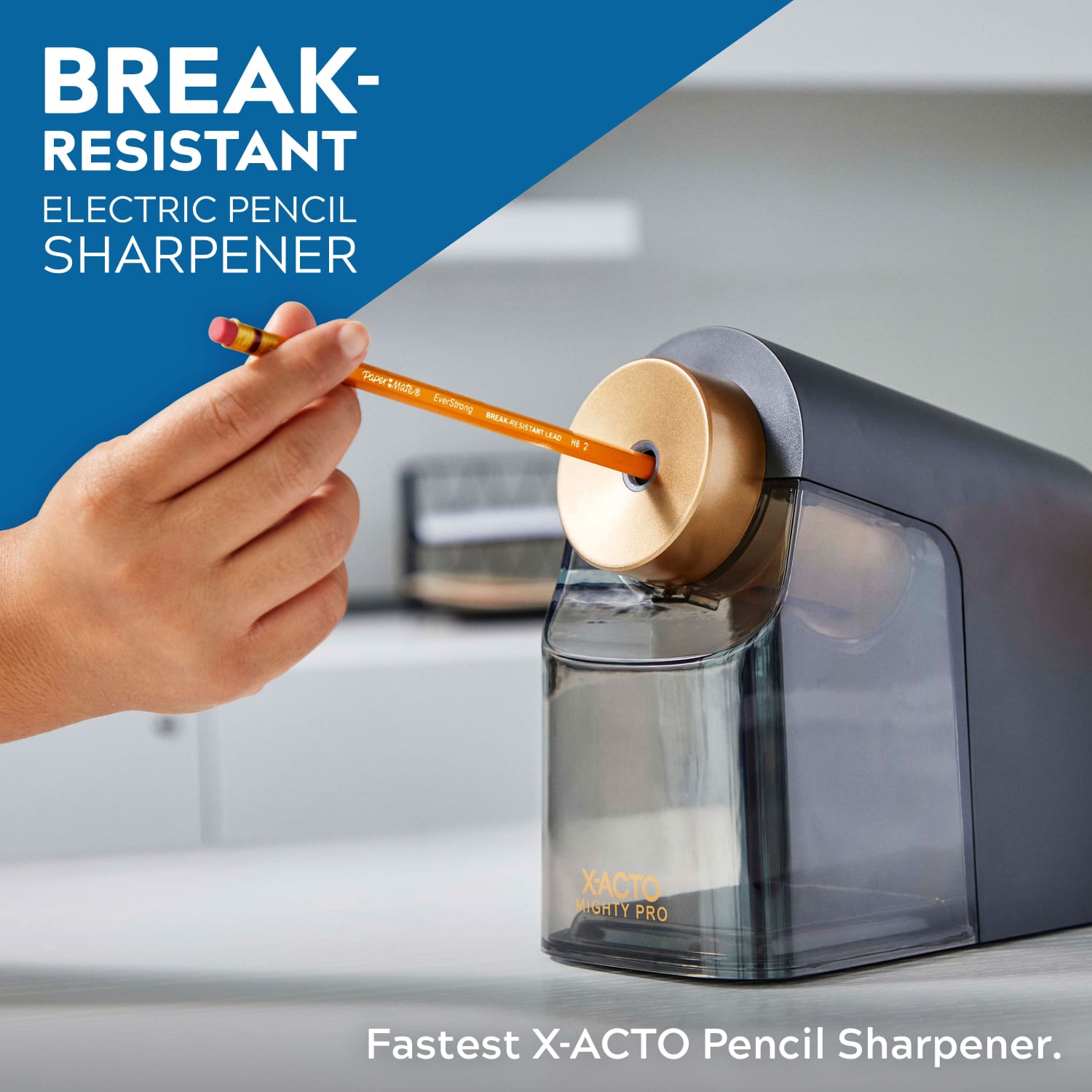 X-ACTO Mighty Pro Electric Pencil Sharpener, Black - Image 3