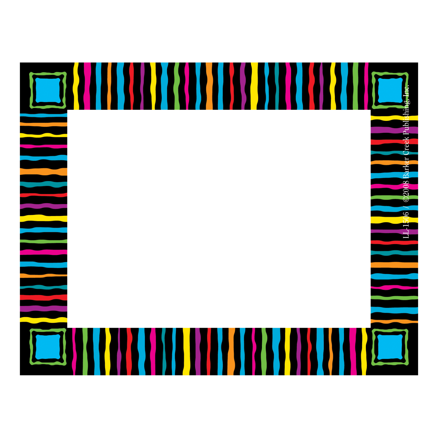 Barker Creek Name Tag And Name Plate Set, Neon Stripes - Image 3
