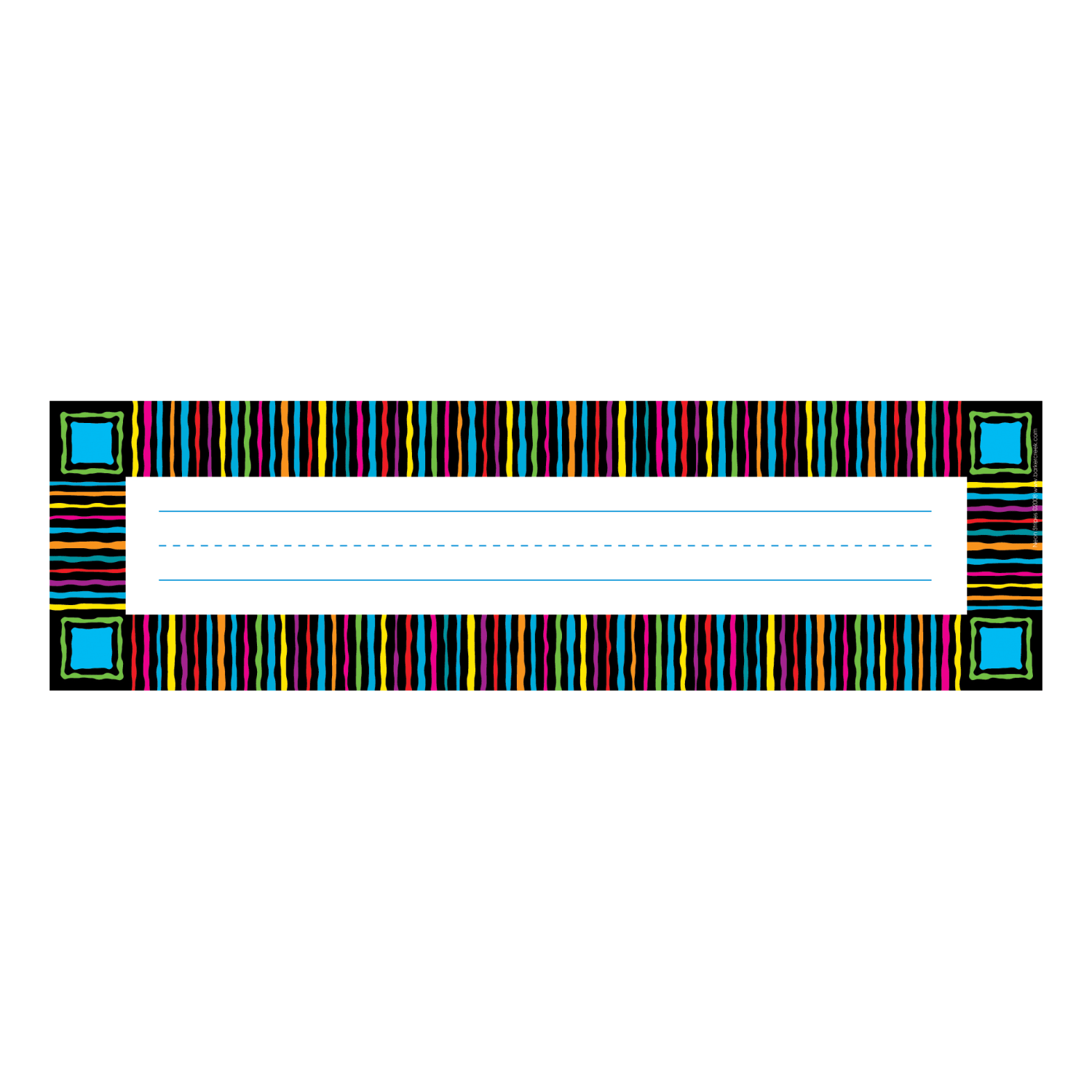 Barker Creek Name Tag And Name Plate Set, Neon Stripes - Image 4