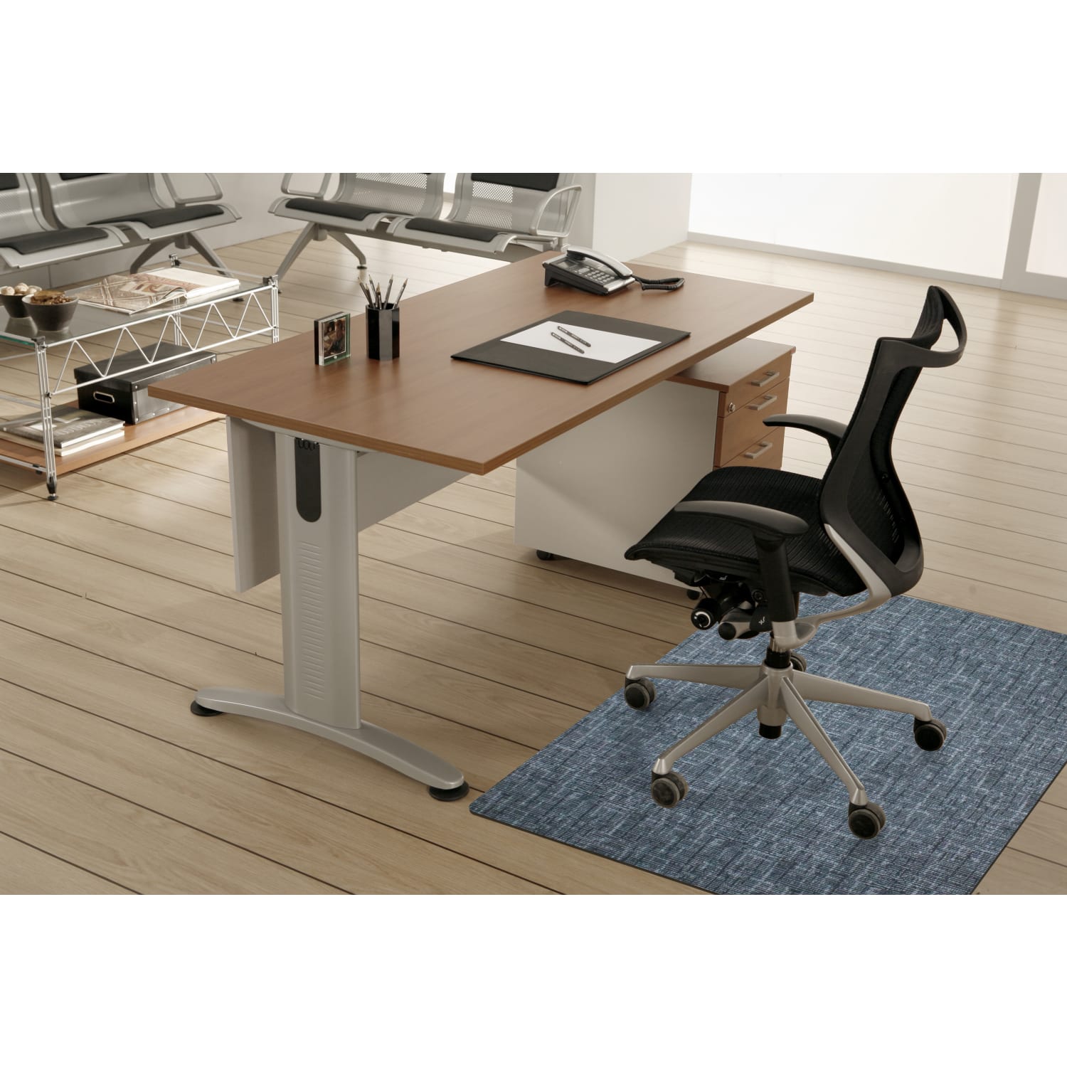 M+A Matting Desk Chair Mat, 35in x 47in, Astella Gray - Image 4
