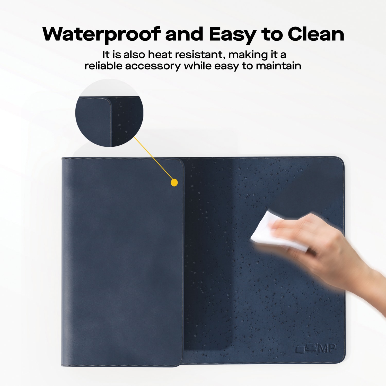 Mobile Pixels PU Leather Desk Mat, 31-1/2in x 15-3/4in, Set Sail Blue - Image 3