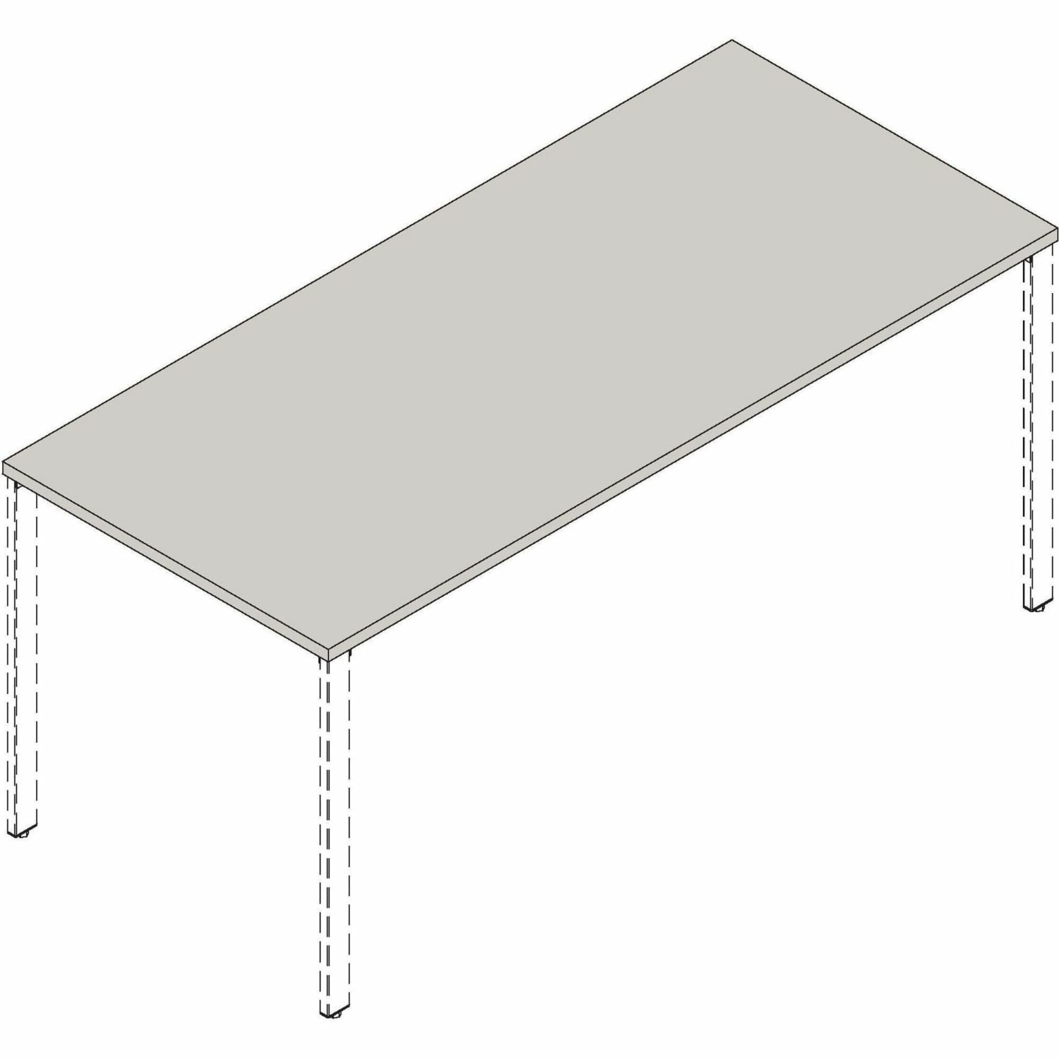 Lorell Multipurpose Tabletop - 30in Width x 66in Depth x 1in Thickness - Band Edge - Cherry, Laminate Table Top - For Conference Table, Office - 1 Each - Image 4