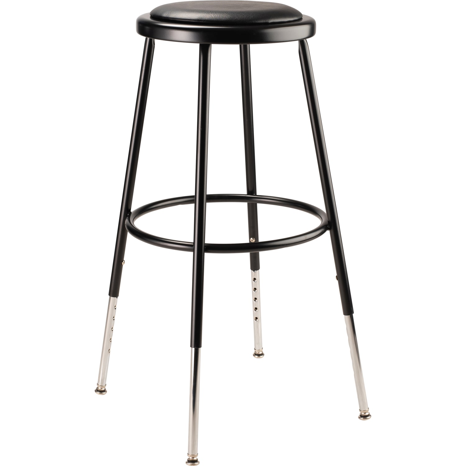 National Public Seating 6400H 10 Adjustable Height Stools 25inH Black Set Of 4 Stools PopularChairscom