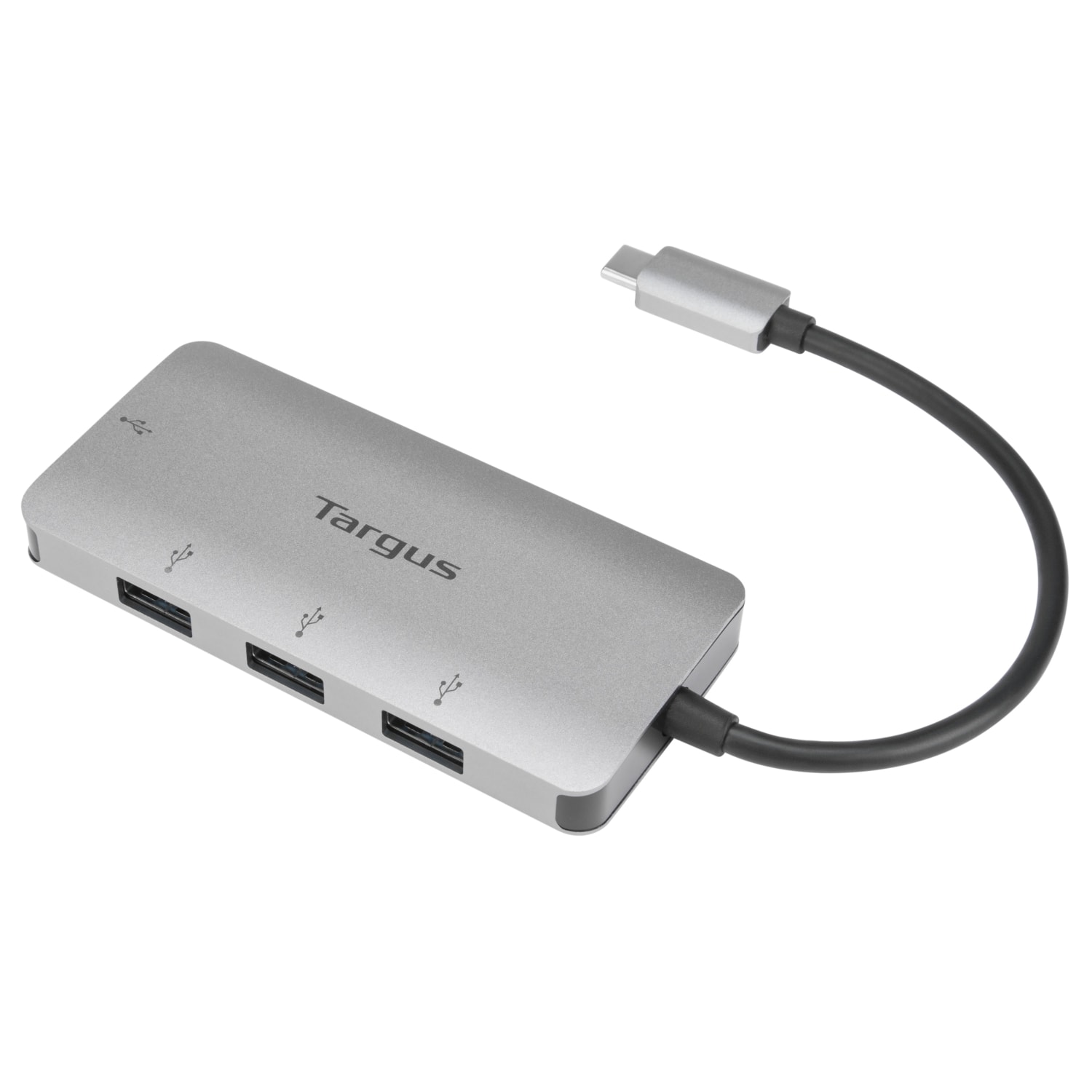 Targus USB-C To 4-Port USB-A Hub, 1-13/16inH x 3-3/4inW x 1/2inD, Silver, ACH226BT - Image 3