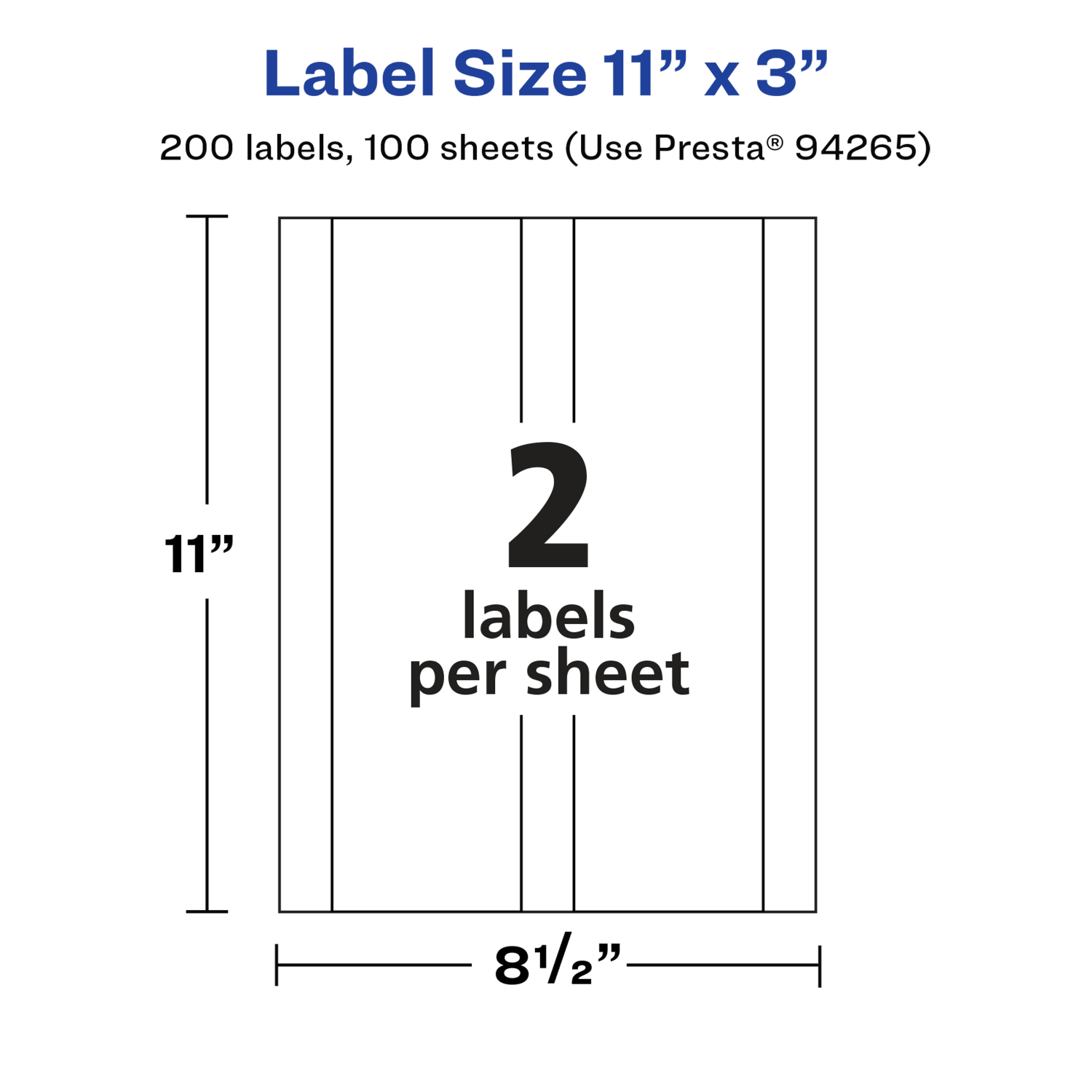 Avery Glossy Permanent Labels, 94265-WGP100, Rectangle, 11in x 3in, White, Pack Of 200 - Image 5