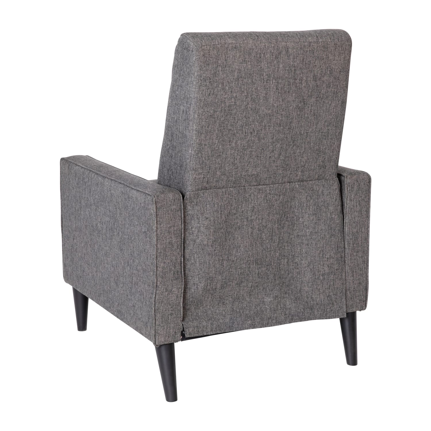 Flash Furniture Ezra Upholstered Button Tufted Push Back Recliner Gray PopularChairscom