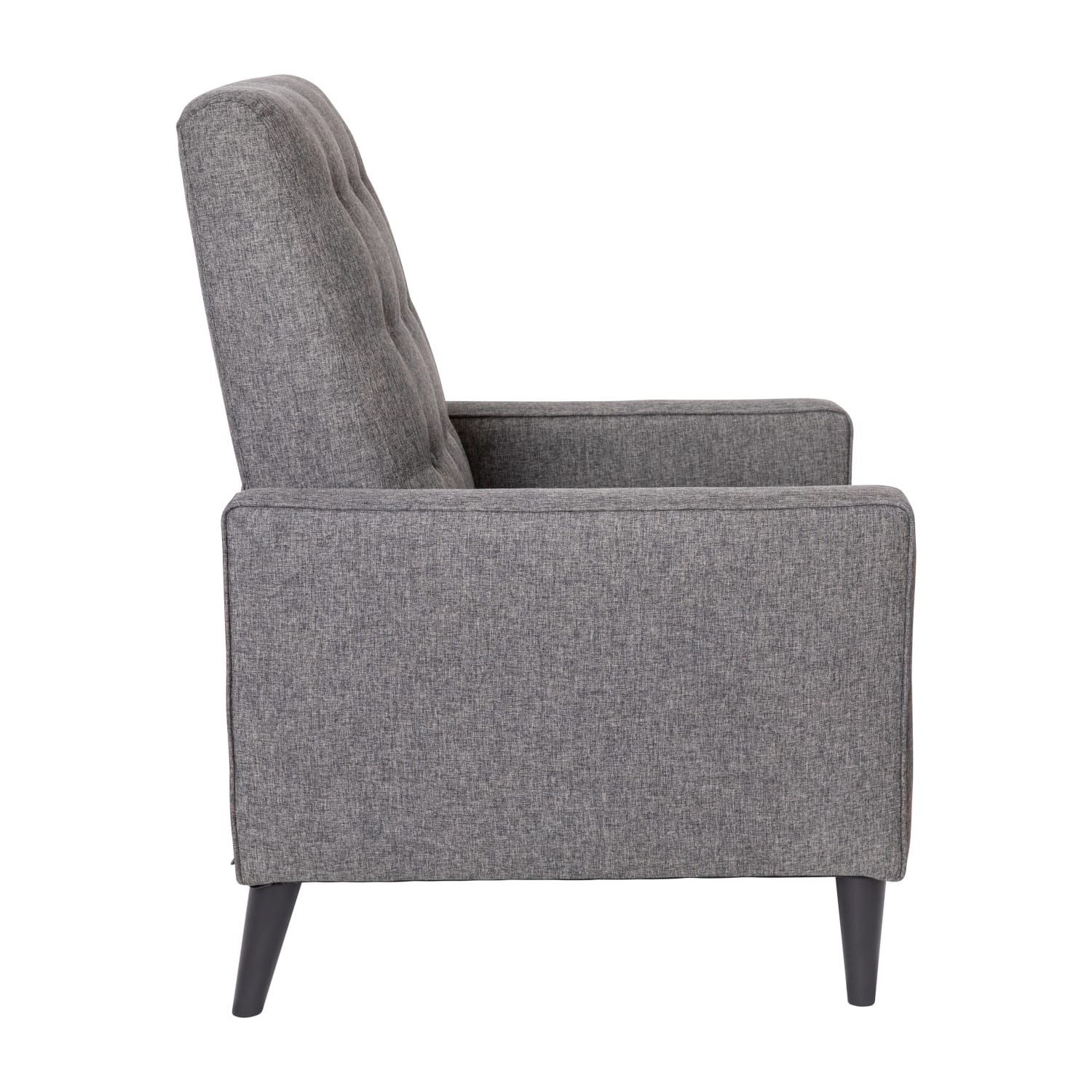 Flash Furniture Ezra Upholstered Button Tufted Push Back Recliner Gray PopularChairscom
