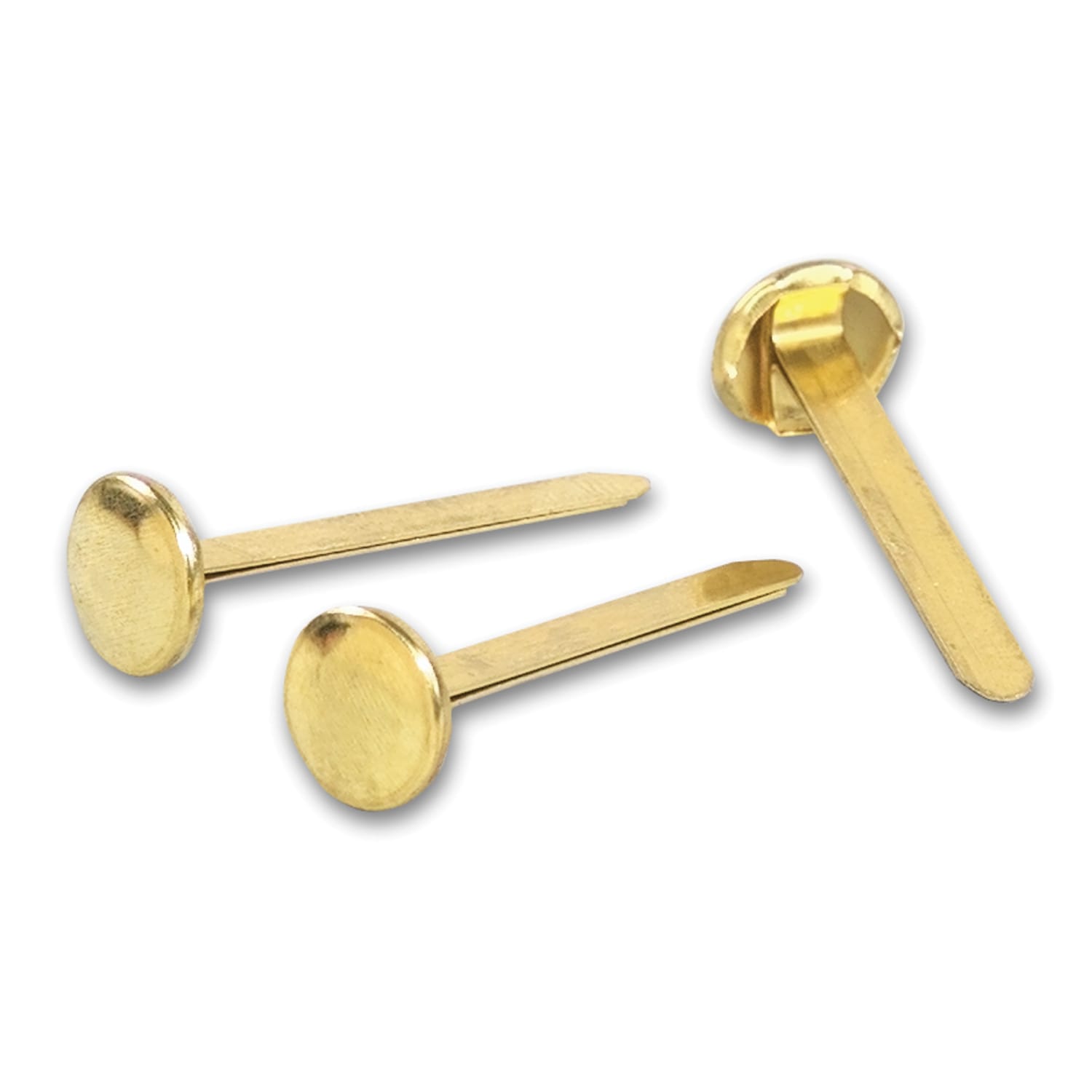 ACCO Round-Head Solid Brass Fasteners, No. 6R, 1 1/2in, Box Of 100 - Image 3