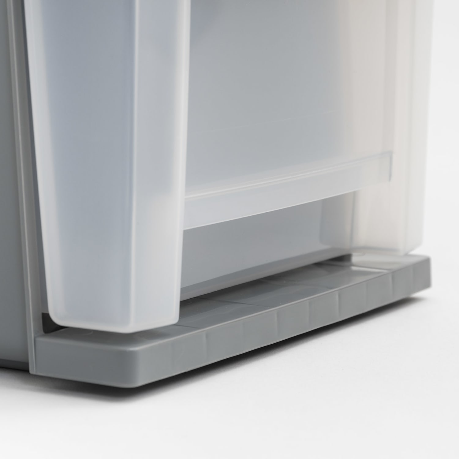 Iris Stackable Storage Bin With Drawer, 5-13/16inH x 8-3/4inW x 12-3/4inD, Gray - Image 6