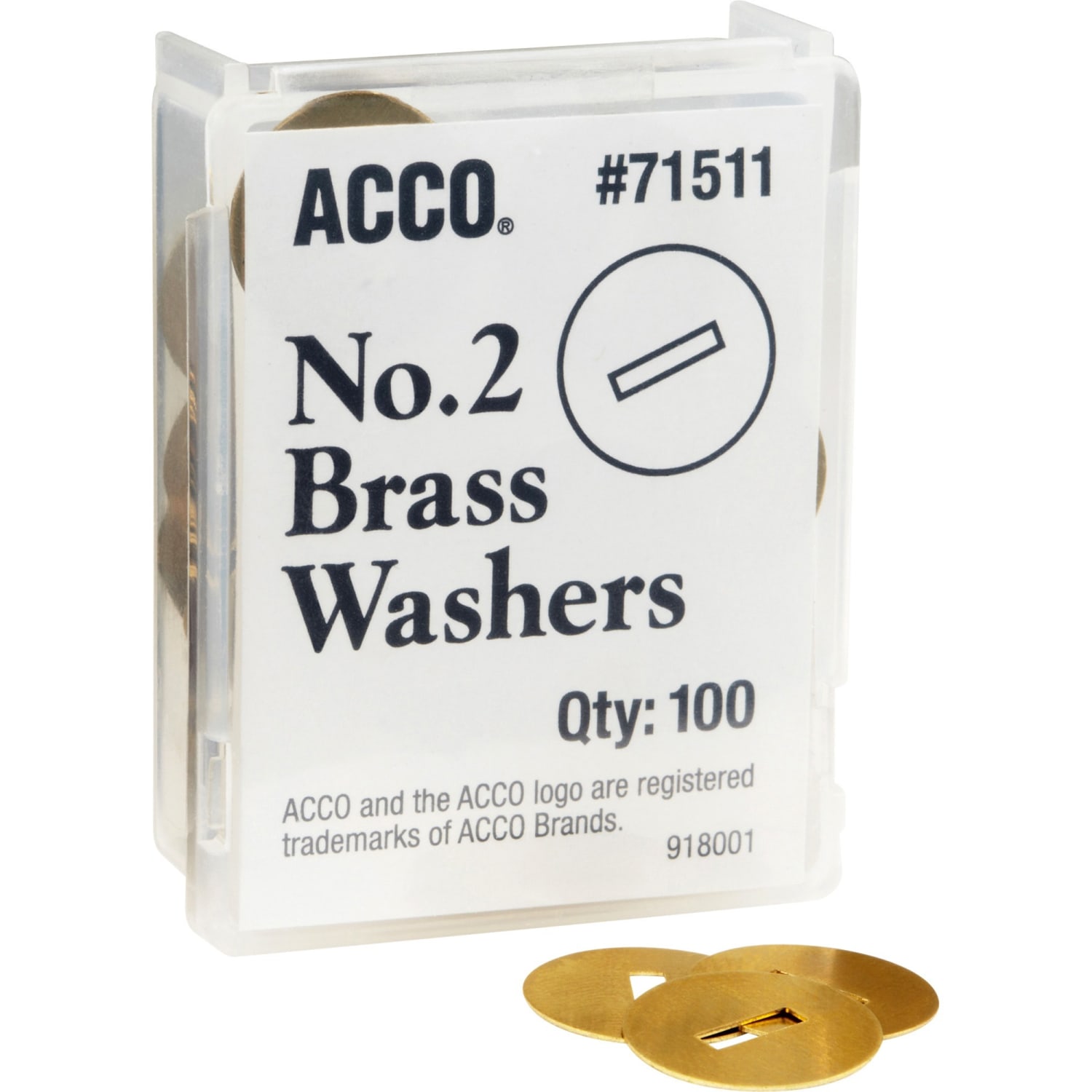 ACCO Brass Washers, For Fastener Size Nos. 5-9, Box Of 100 - Image 5