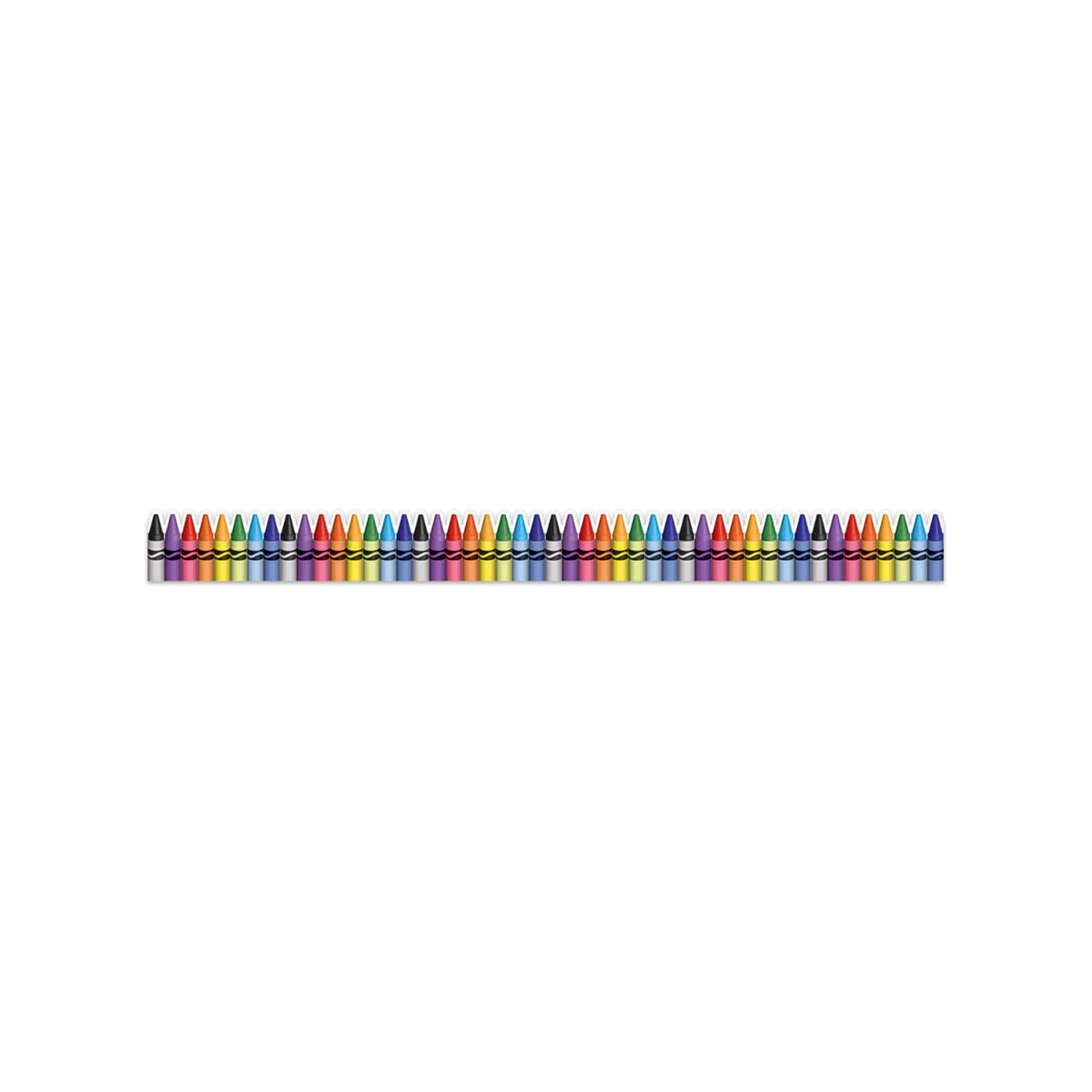 Eureka Extra Wide Deco Trim Packs, 37' x 3-1/4in, Crayola Crayons, Set Of 6 Packs - Image 3