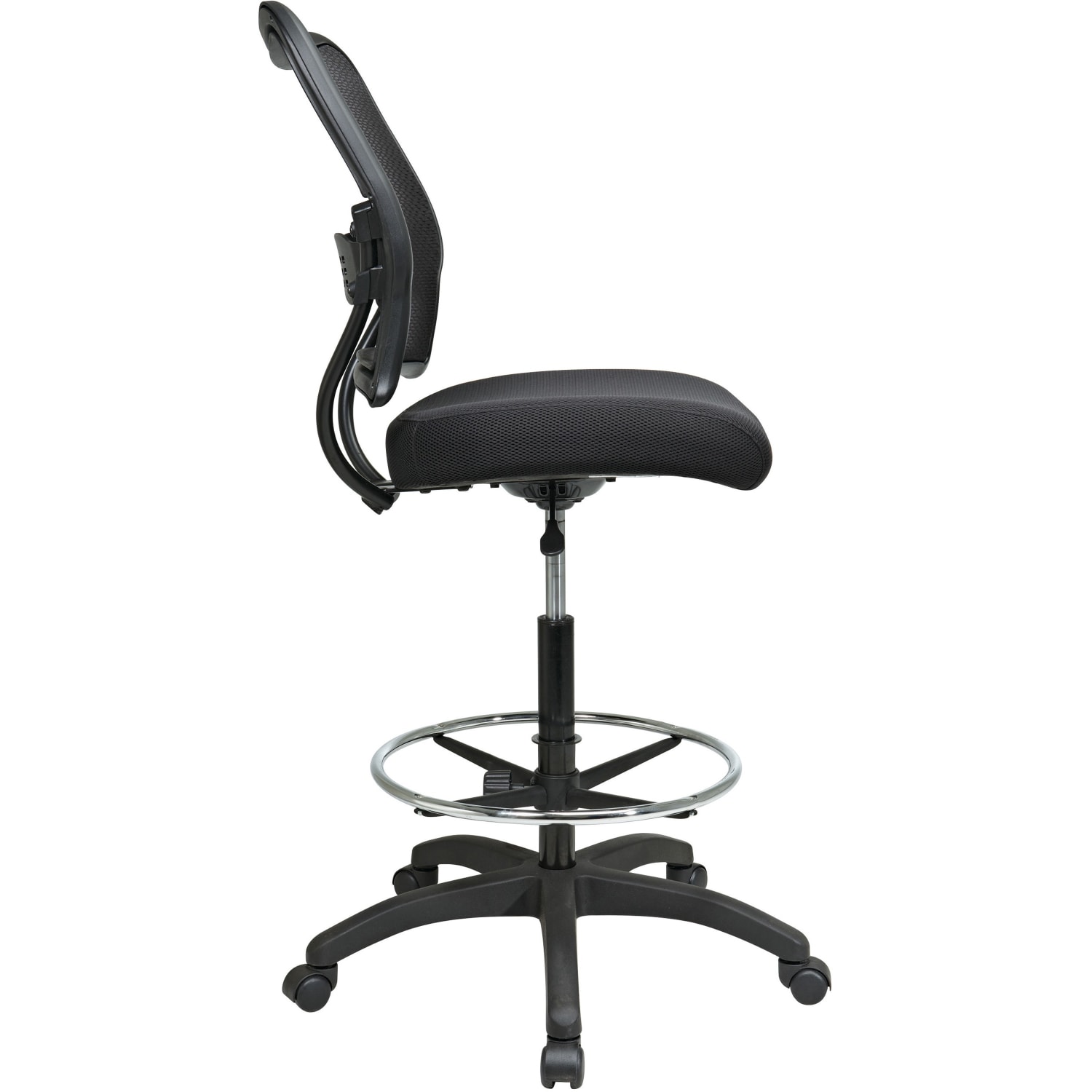 Office Star Deluxe AirGrid Back Drafting Chair with Mesh Seat and Adjustable Footring and Nylon Base PopularChairscom