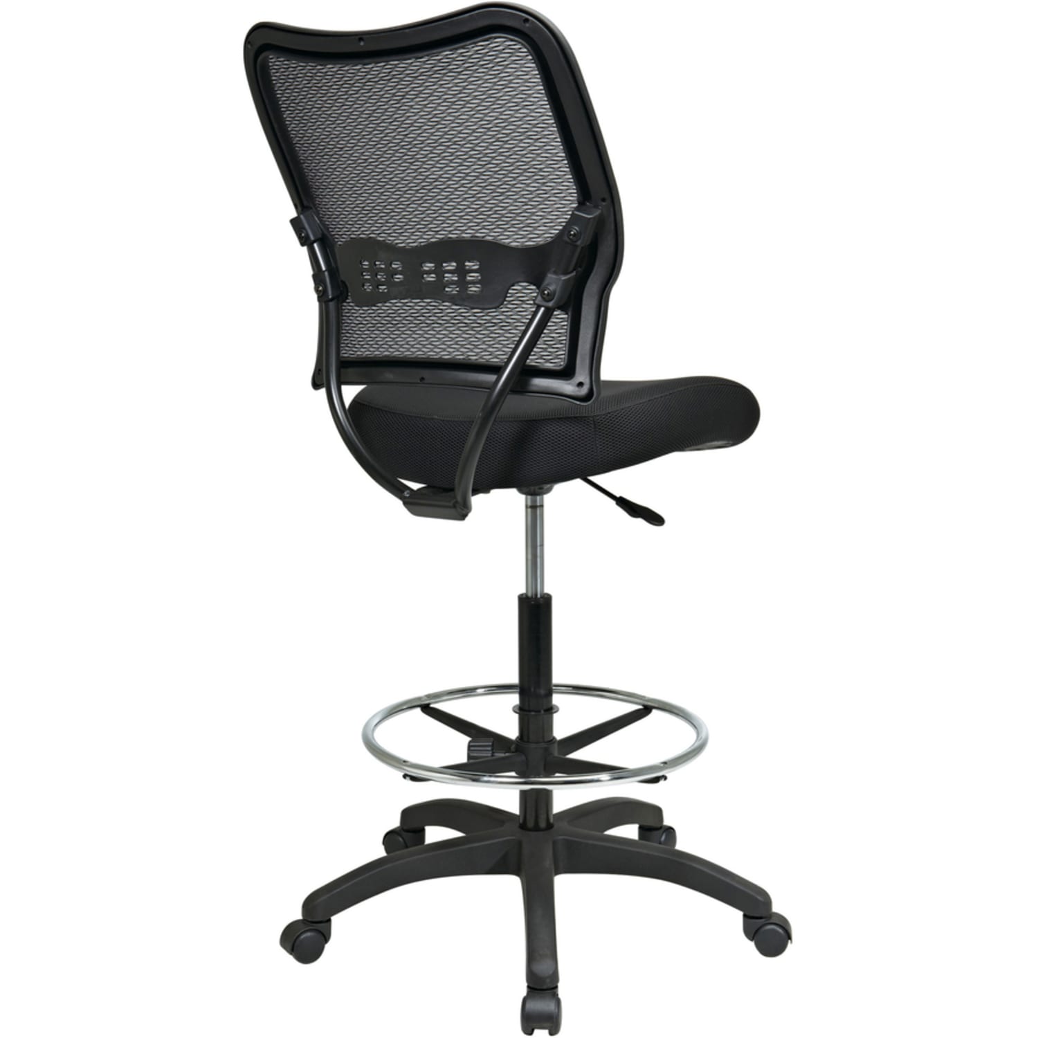 Office Star Deluxe AirGrid Back Drafting Chair with Mesh Seat and Adjustable Footring and Nylon Base PopularChairscom