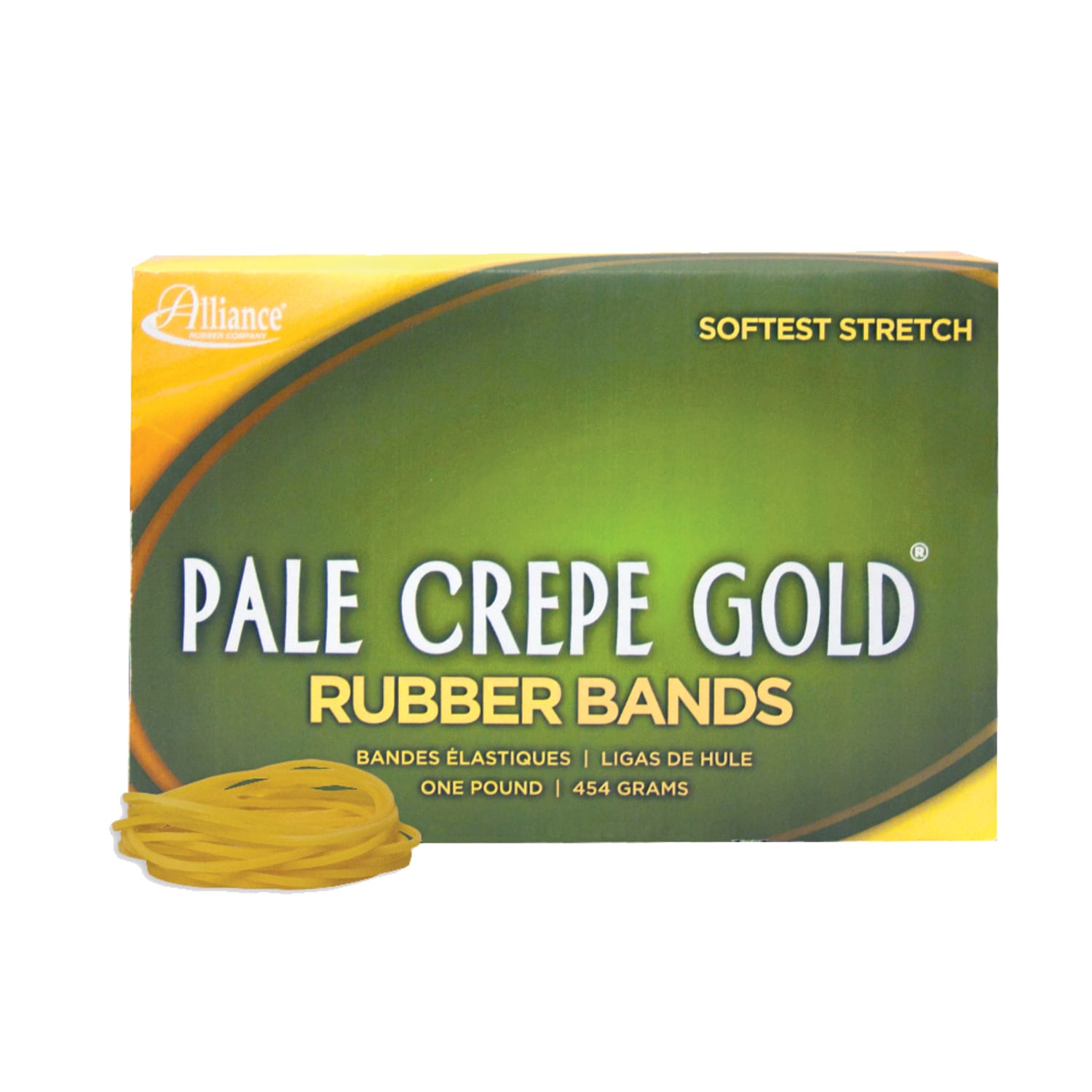 Alliance Rubber Pale Crepe Gold Rubber Bands, #16, 2 1/2in x 1/16in, 1 Lb, Box Of 2,675 - Image 3