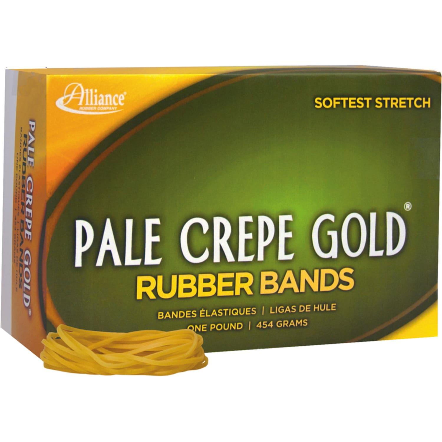 Alliance Rubber Pale Crepe Gold Rubber Bands , #18, 3in x 1/16in, 1 Lb, Box Of 2,205 - Image 6