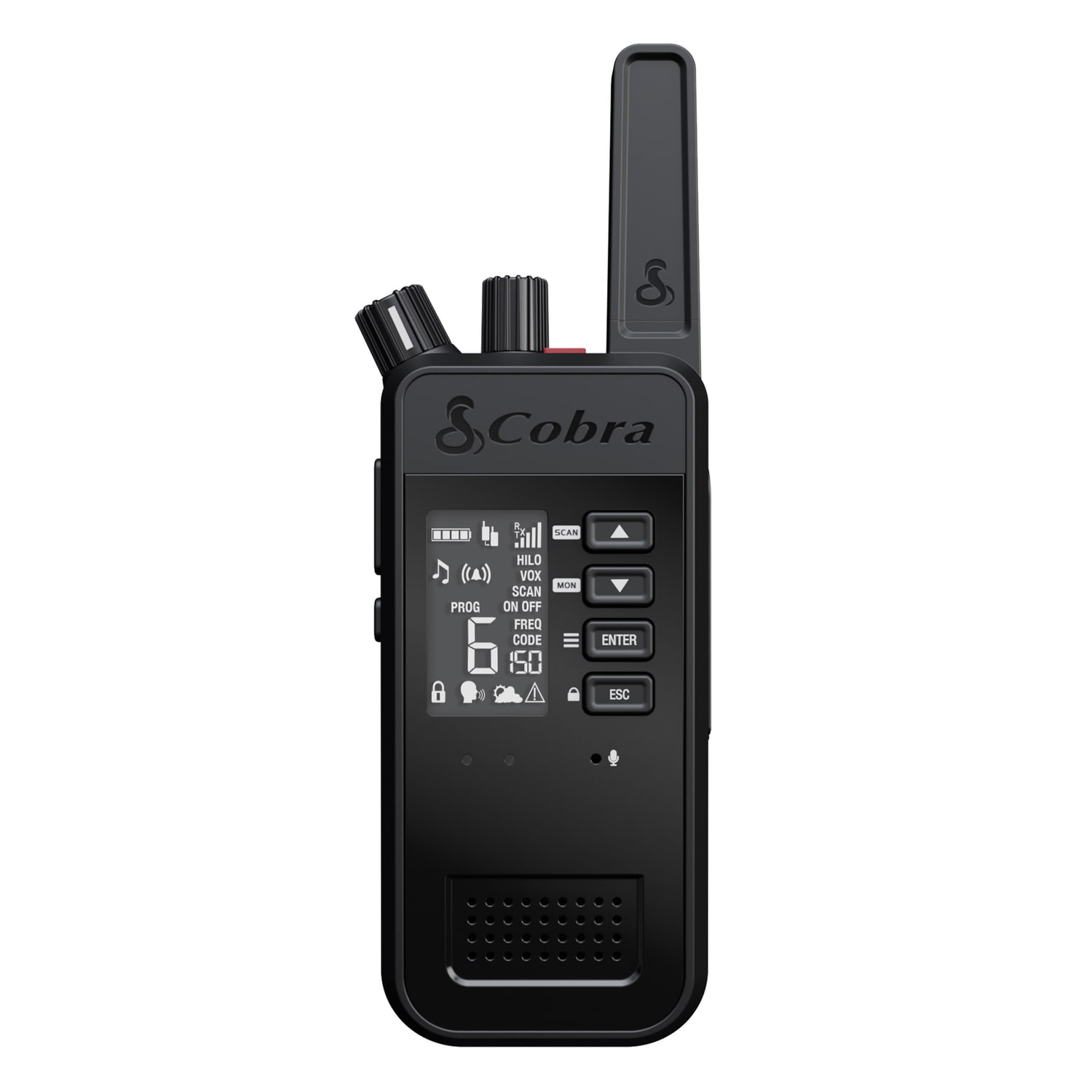 Cobra Performa 450 2-Way Handheld Business Radio with LCD Screen, Black - Image 3