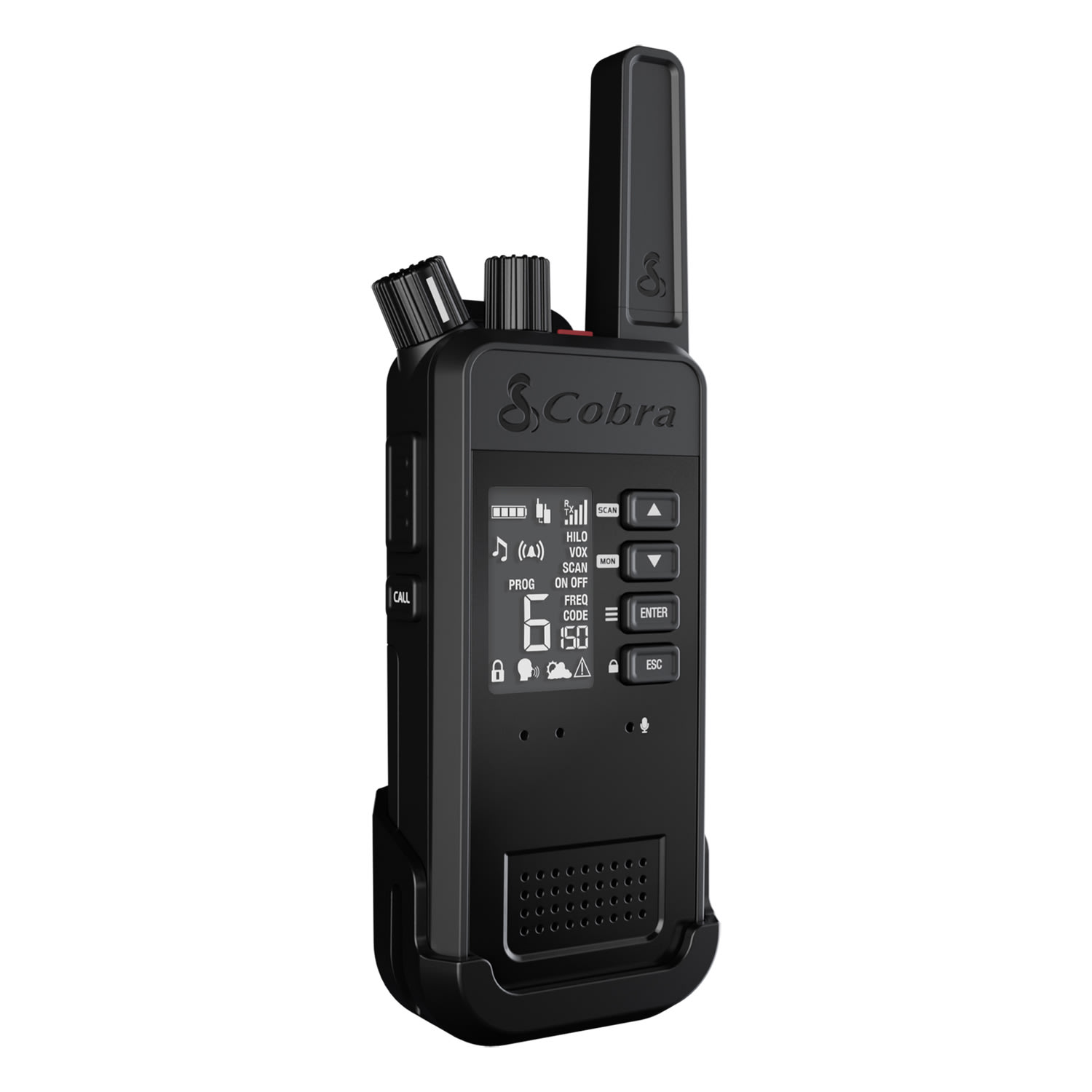 Cobra Performa 450 2-Way Handheld Business Radio with LCD Screen, Black - Image 4