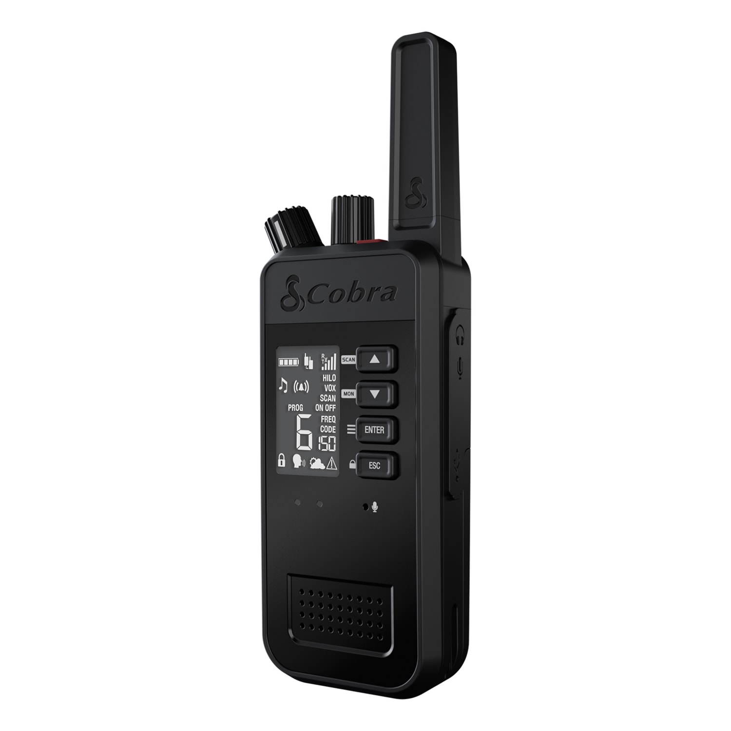 Cobra Performa 450 2-Way Handheld Business Radio with LCD Screen, Black - Image 5