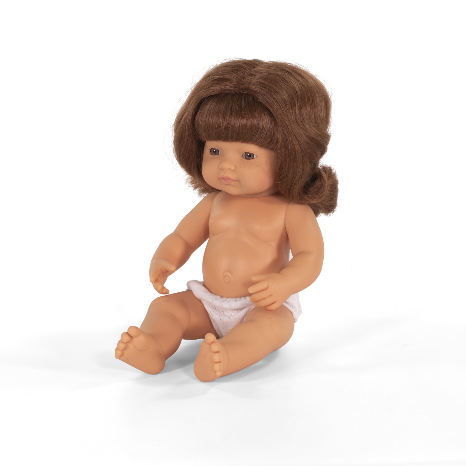 Miniland Educational Anatomically Correct 15in Baby Doll, Caucasian Girl, Red Hair - Image 3