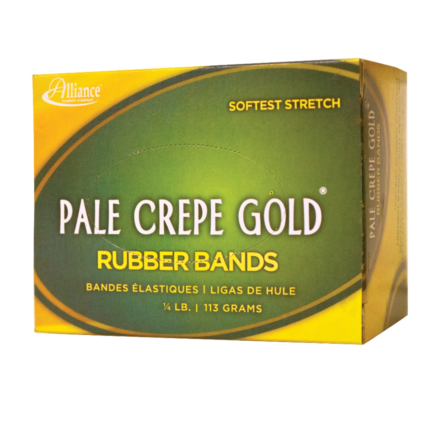 Alliance Rubber Pale Crepe Gold Rubber Bands In 1/4-Lb Box, #16, 2 1/2in x 1/16in, Box Of 669 - Image 4
