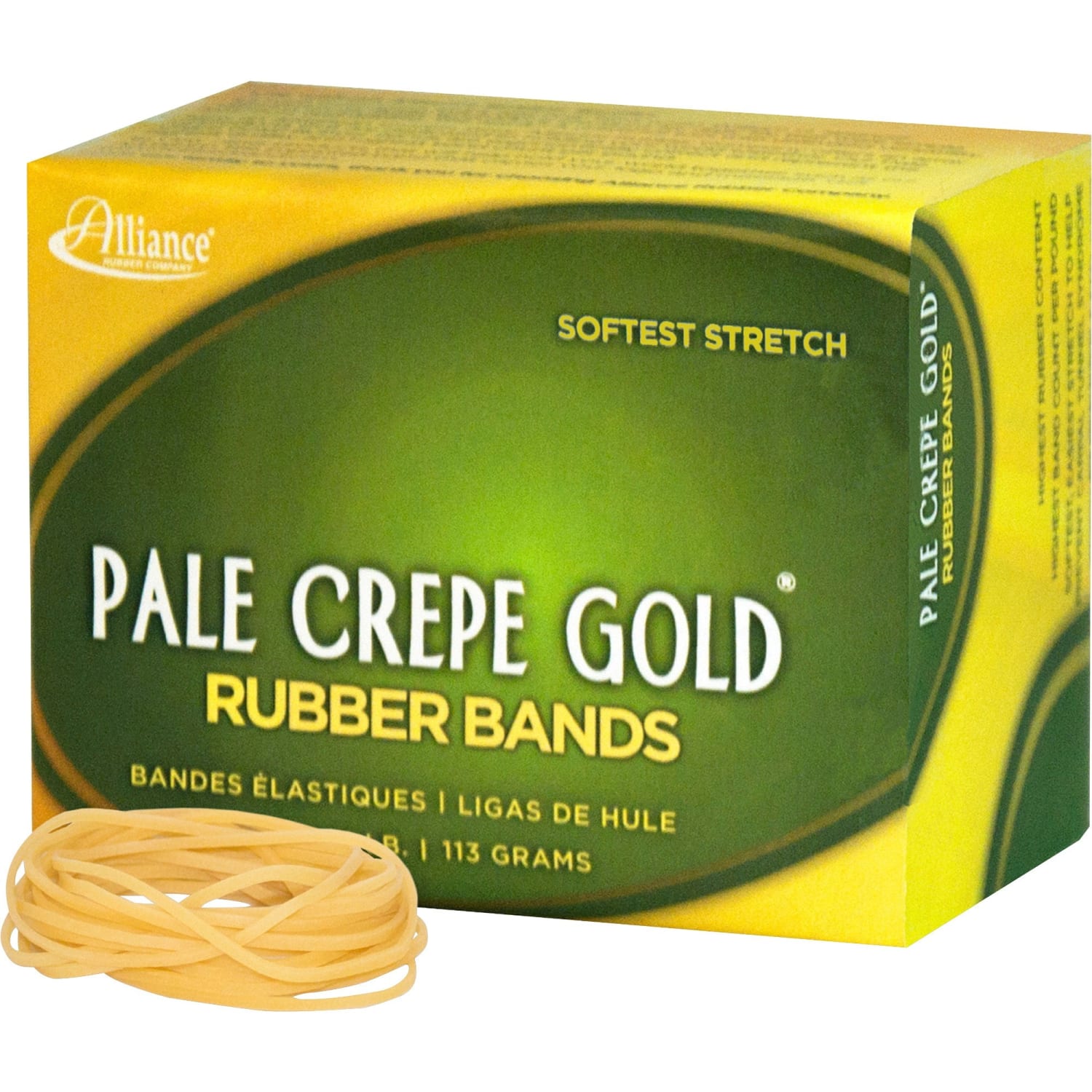 Alliance Rubber Pale Crepe Gold Rubber Bands In 1/4-Lb Box, #16, 2 1/2in x 1/16in, Box Of 669 - Image 5