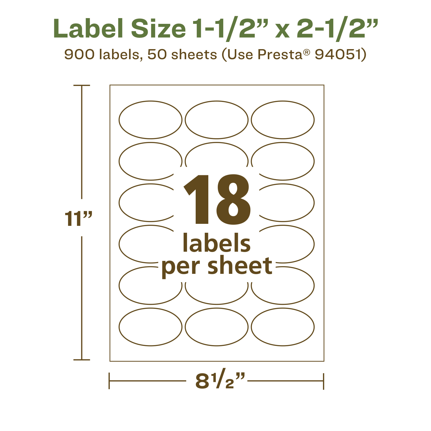 Avery Recycled Paper Labels, 94051-EWMP50, Oval, 1-1/2in x 2-1/2in, White, Pack Of 900 - Image 6