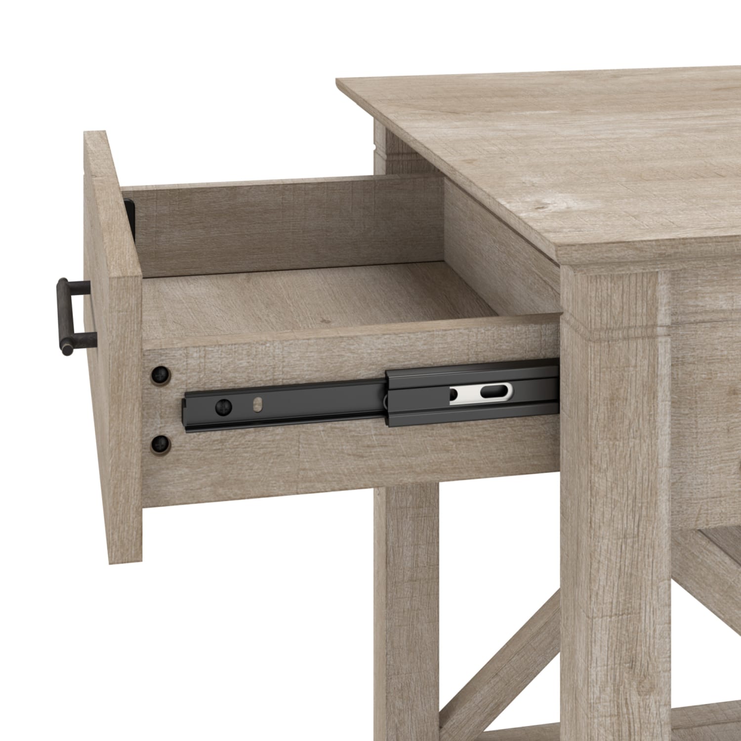 Bush Furniture Key West Coffee Table With Storage, Washed Gray, Standard Delivery - Image 5