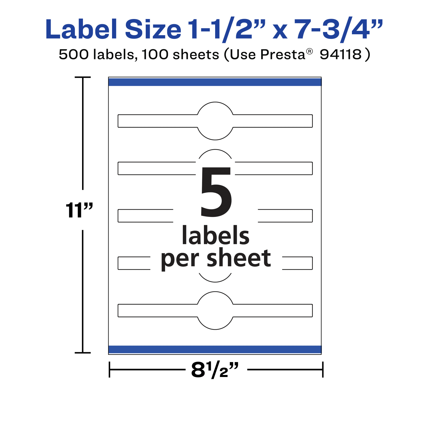 Avery Permanent Labels With Sure Feed, 94118-WMP100, Cigar, 1-1/2in x 7-3/4in, White, Pack Of 500 - Image 6