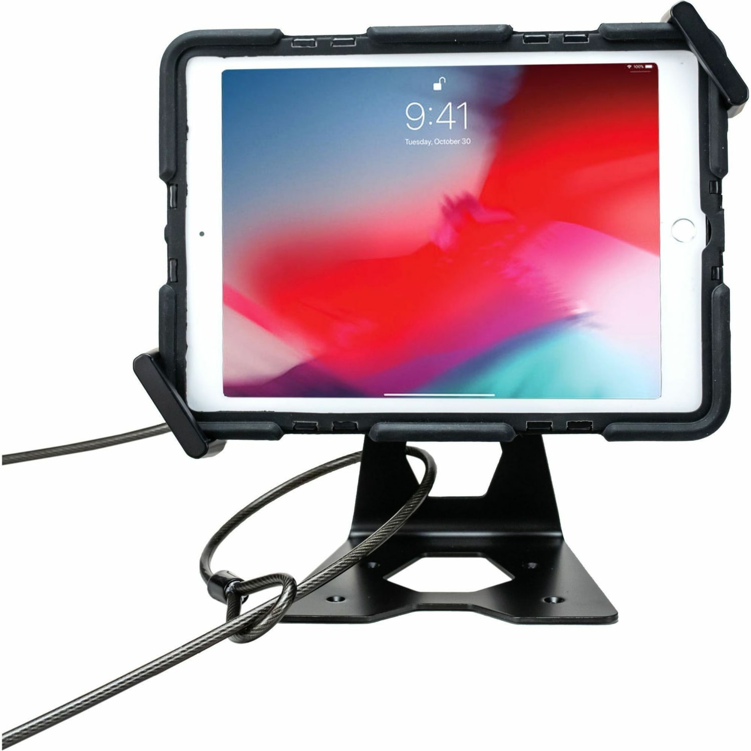 CTA Digital Case Compatible Security Kiosk Stand Stand For Tablet Lockable Aluminum Screen Size: 7in-13in Desktop - Image 3