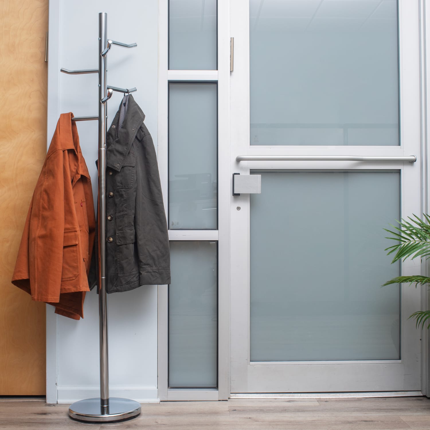 Mind Reader Metal Coat Rack Multi-Hook Organizer, 67-1/4inH x 11-3/4inW x 11-3/4inD, Silver - Image 3