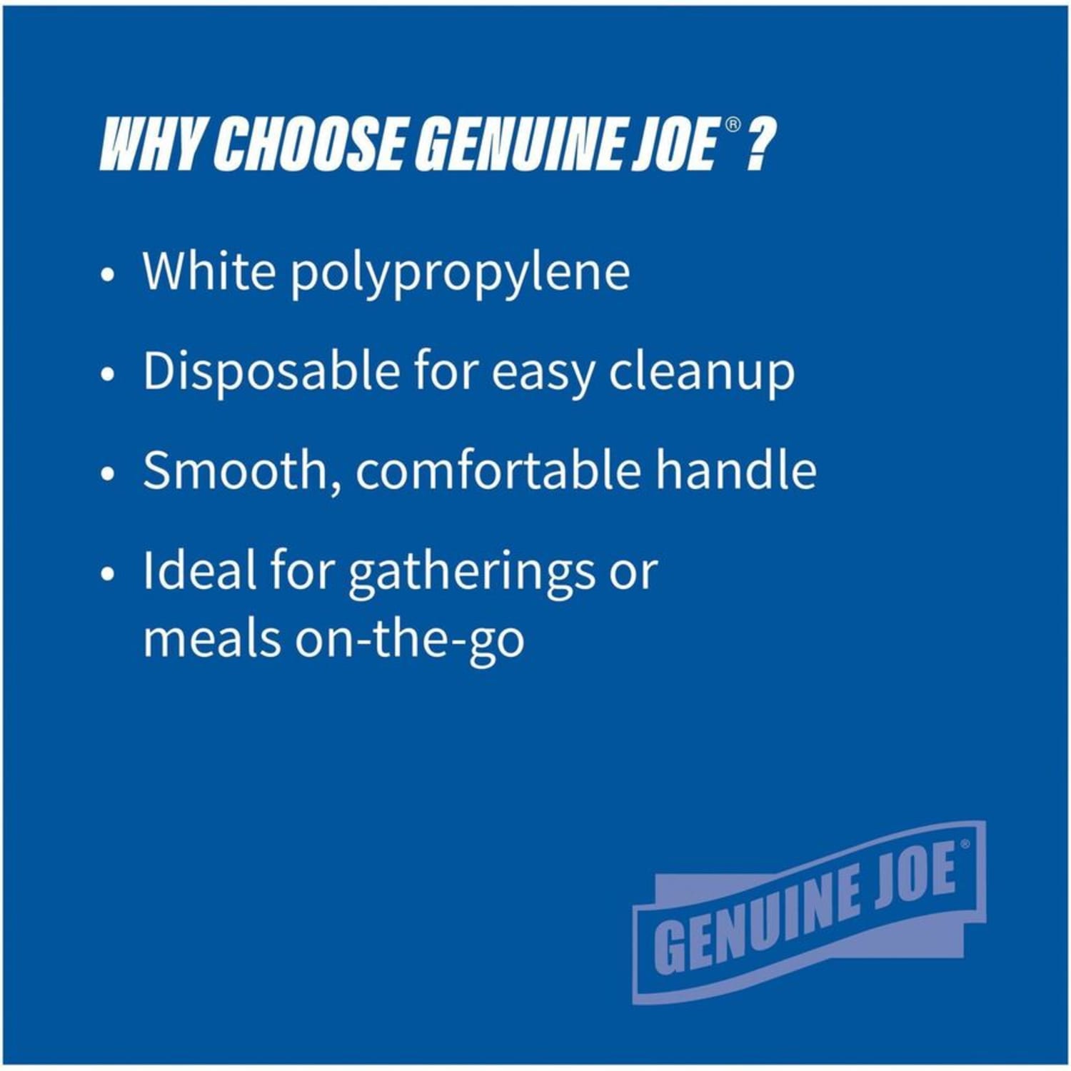 Genuine Joe Individually Wrapped Knife - 1 Piece(s) - Knife - 1 x Knife - Disposable - White - 1000 / Carton - Image 6