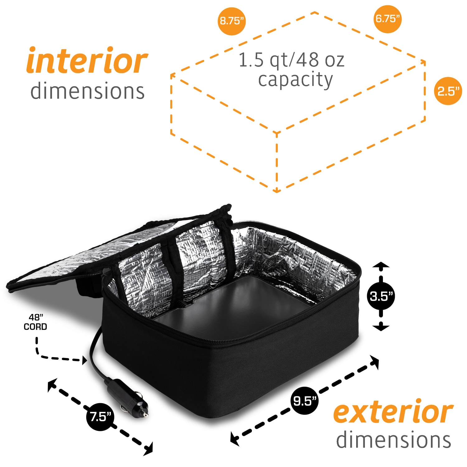 HOTLOGIC Portable Personal 12V Mini Oven, Black - Image 4