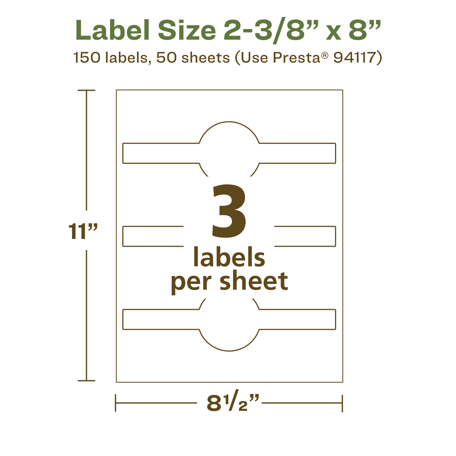 Avery Recycled Paper Labels, 94117-EWMP50, Cigar, 2-3/8in x 8in, White, Pack Of 150 - Image 6
