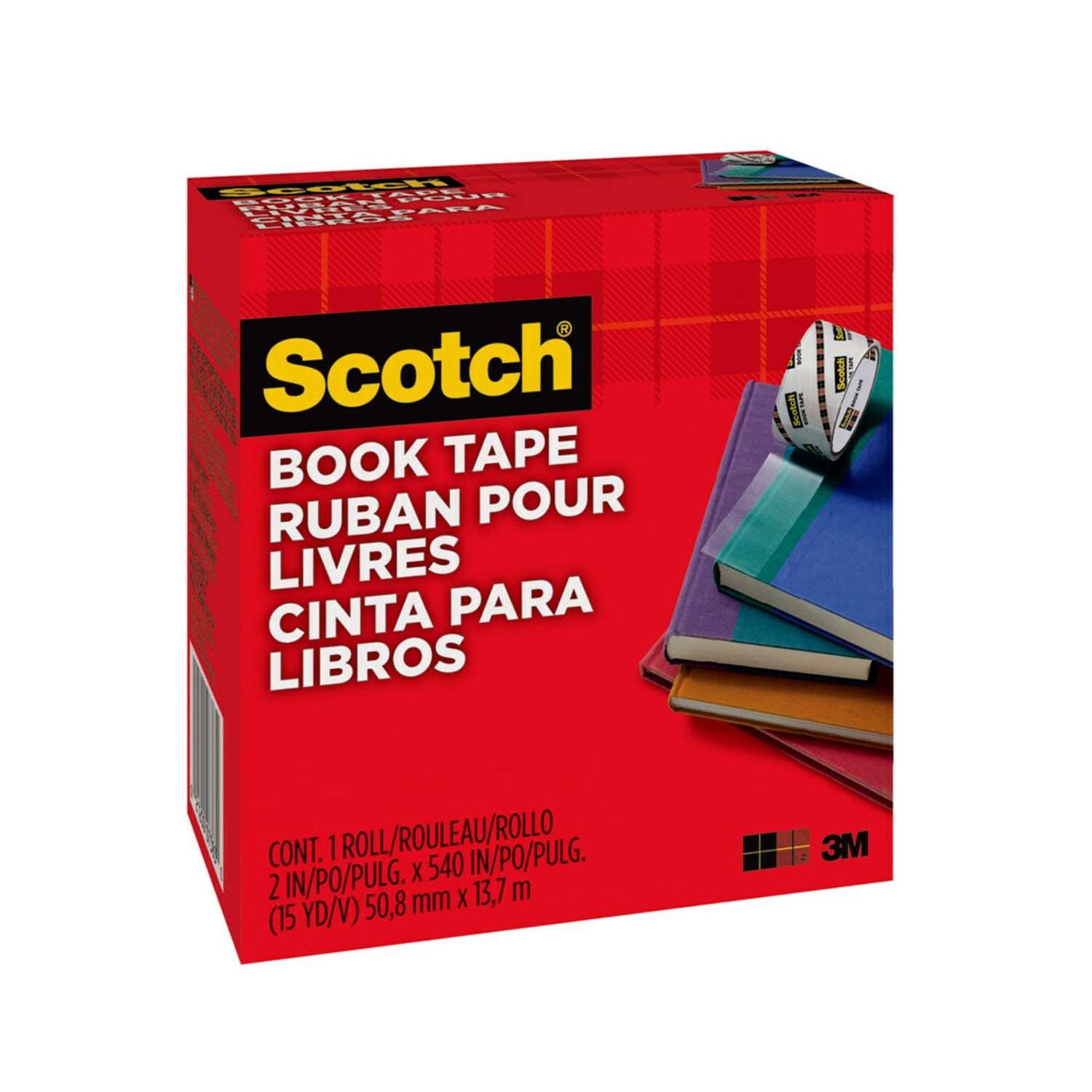 Scotch Book Tape, 1 Tape Roll, 2 in x 540 in, Excellent for Repairing, Reinforcing, Protecting and Covering - Image 3