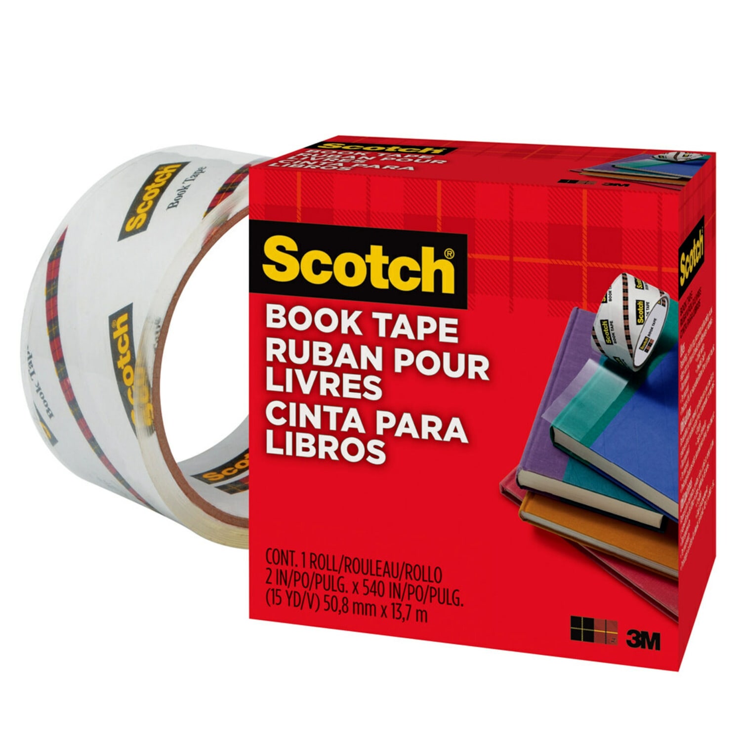 Scotch Book Tape, 1 Tape Roll, 2 in x 540 in, Excellent for Repairing, Reinforcing, Protecting and Covering - Image 5