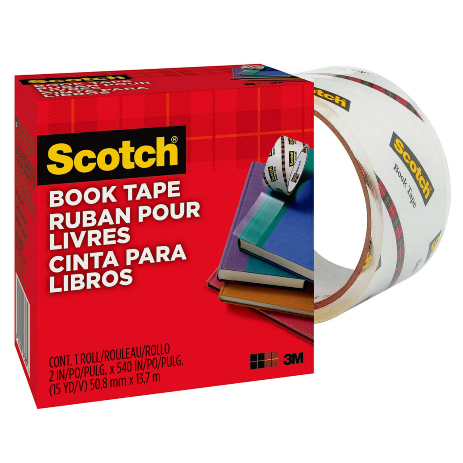Scotch Book Tape, 1 Tape Roll, 2 in x 540 in, Excellent for Repairing, Reinforcing, Protecting and Covering - Image 6