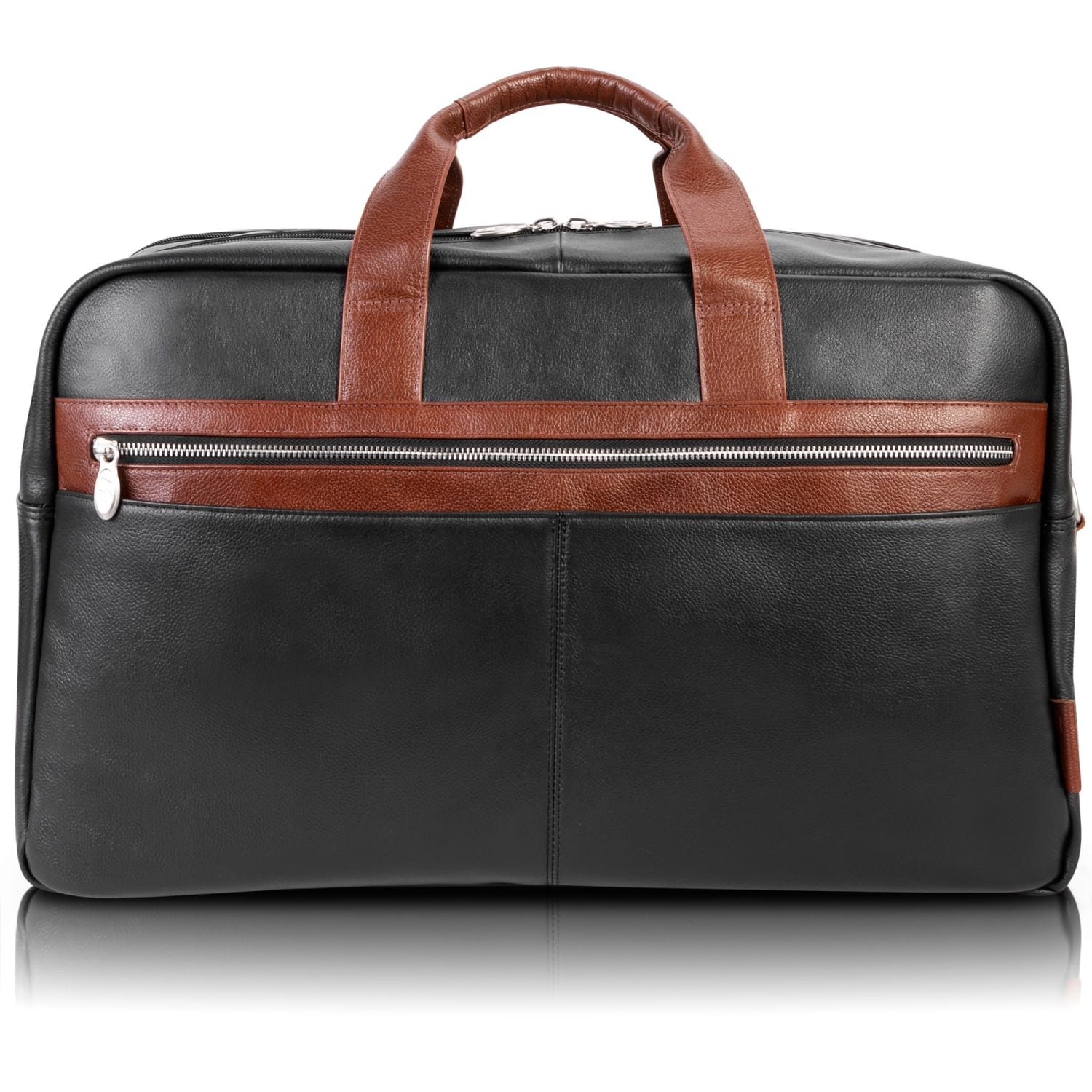 McKleinUSA Wellington Leather Laptop & Tablet Carry-All Duffel Bag, 13inH x 9inW x 21inD, Black - Image 6