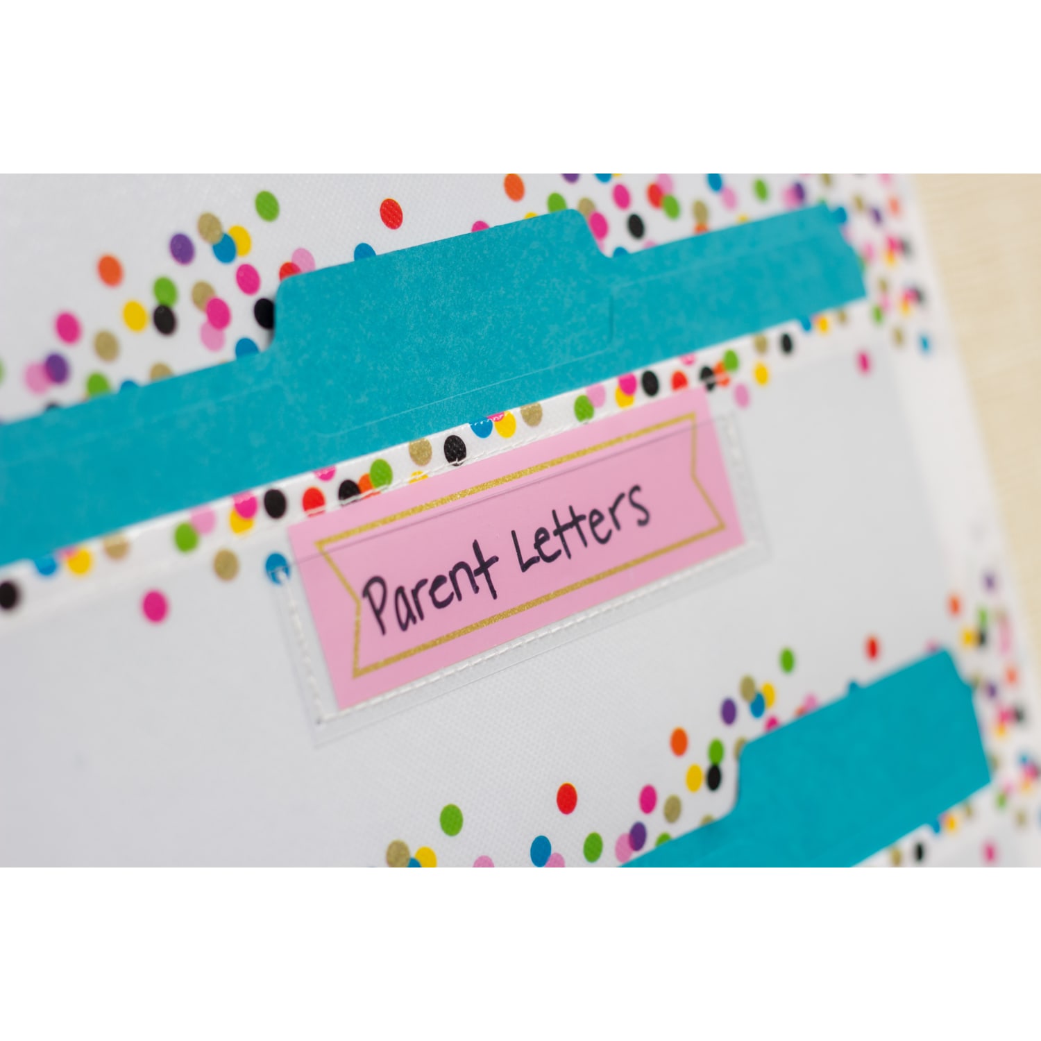 Teacher Created Resources File Storage Pocket Chart With 10 Pockets, 14in x 58in, Confetti - Image 6