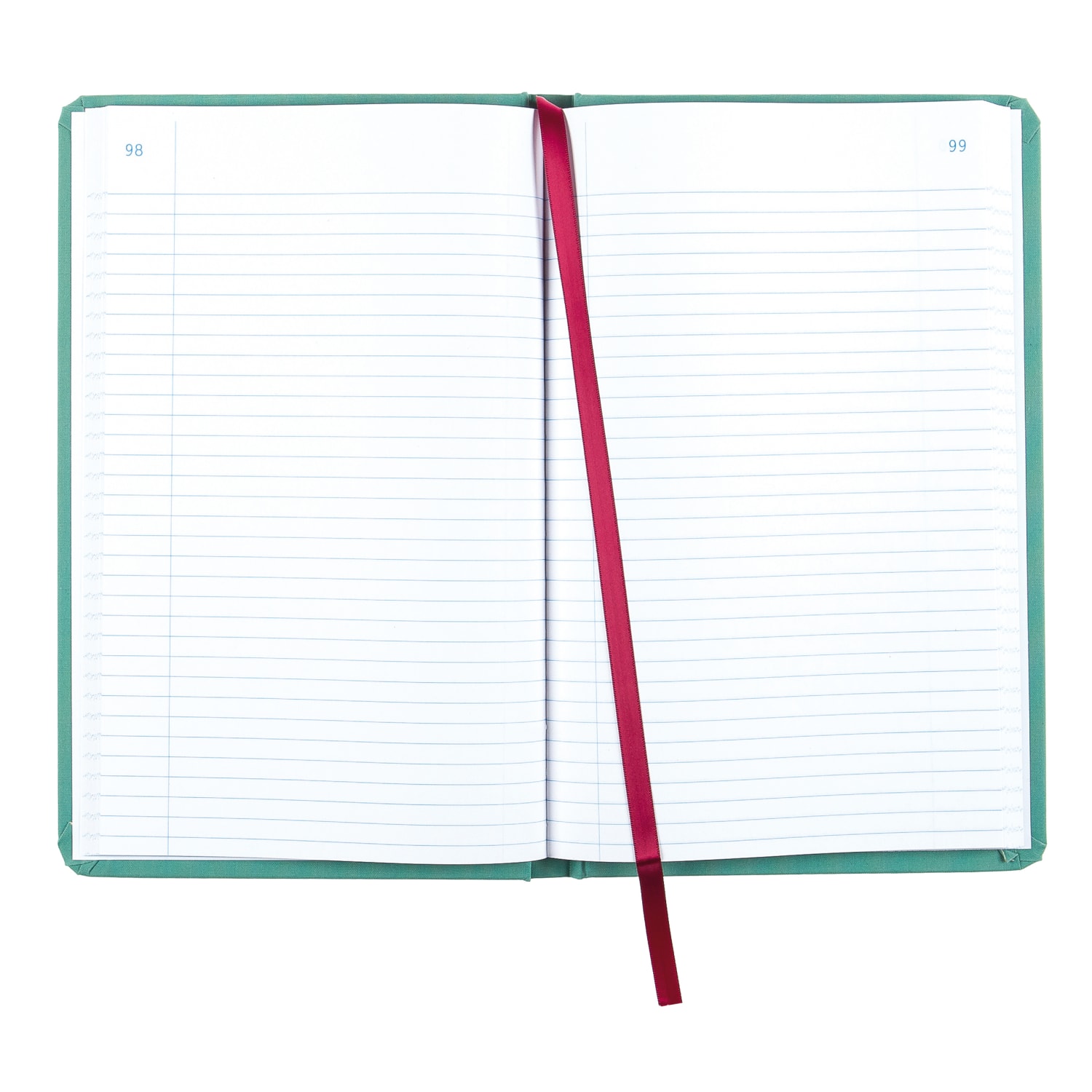 National Sewn Canvas Account Book, 12 1/8in x 7 5/8in, 50% Recycled, Green, 35 Lines Per Page, Book Of 500 Pages - Image 4