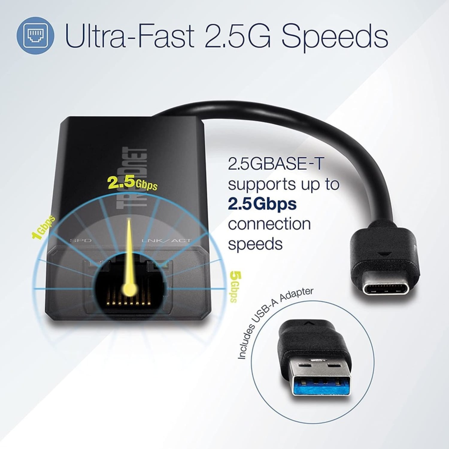 TRENDnet USB-C 3.1 To 2.5GBase-T Ethernet Adapter, IEEE 802.3bz 2.5GBASE-T Compliant - Image 5
