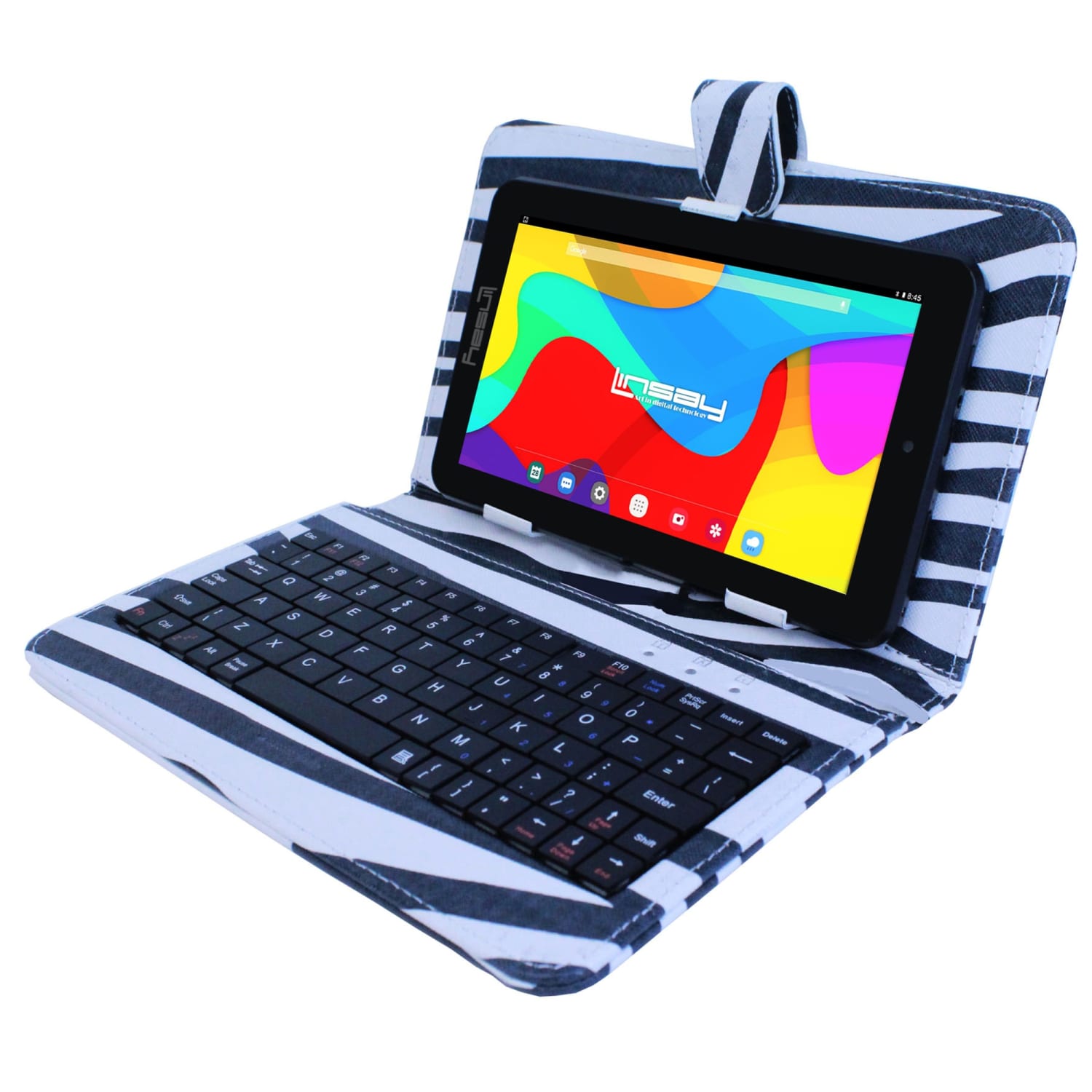Linsay F7 Tablet, 7in Screen, 2GB Memory, 64GB Storage, Android 13, Zebra Keyboard - Image 3