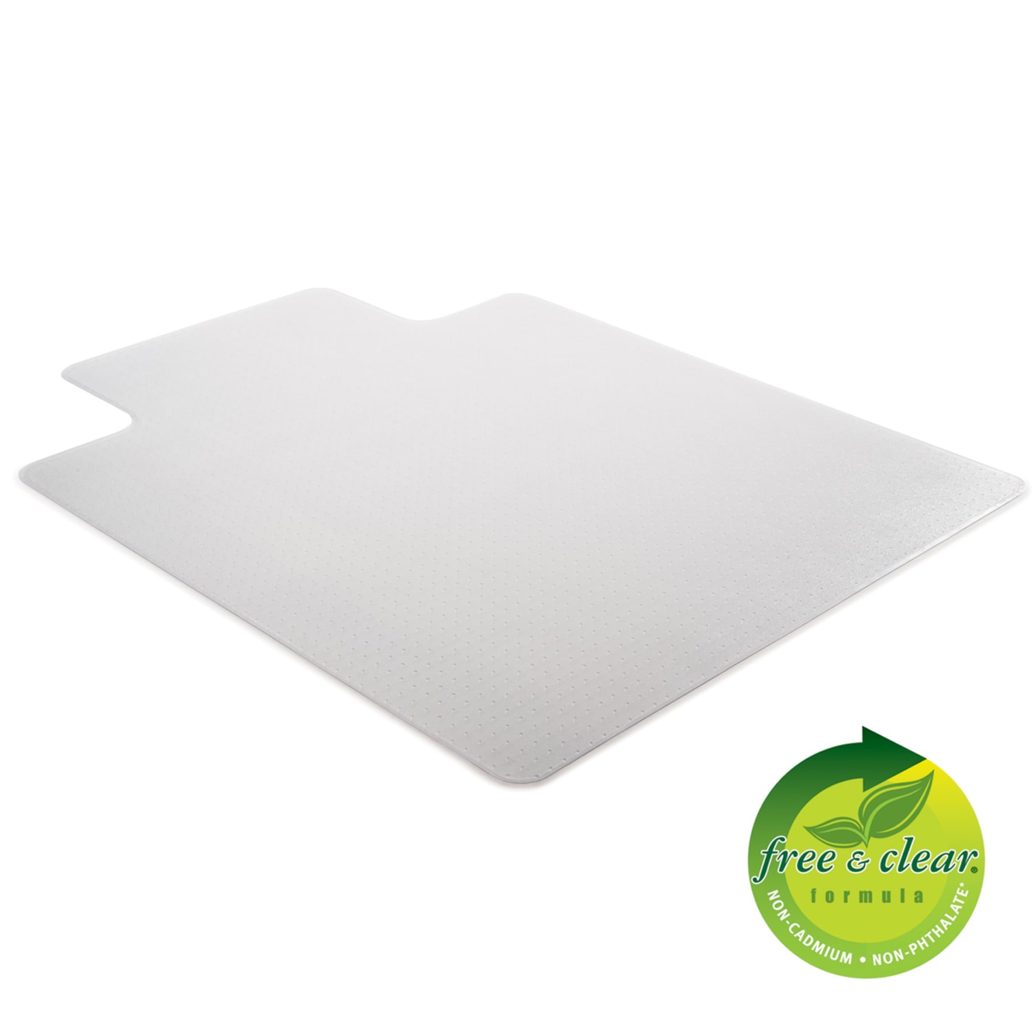 Deflecto Earth Source Chair Mat For Commercial Pile Carpets, Beveled Edge, Wide Lip, 45in x 53in, Clear - Image 6