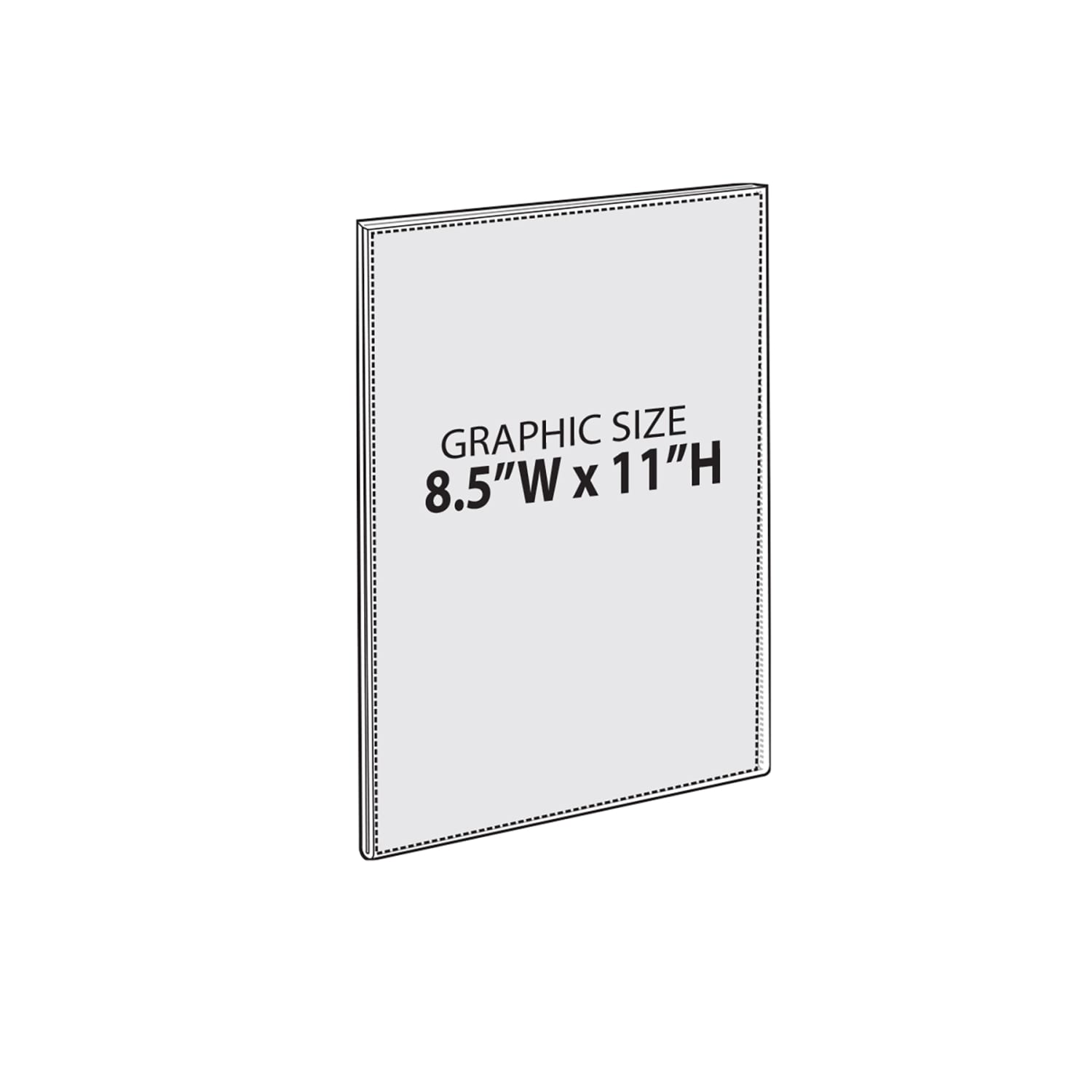 Azar Displays Acrylic Sign Holders With Magnetic Strips, 11in x 8 1/2in, Clear, Pack Of 10 - Image 4