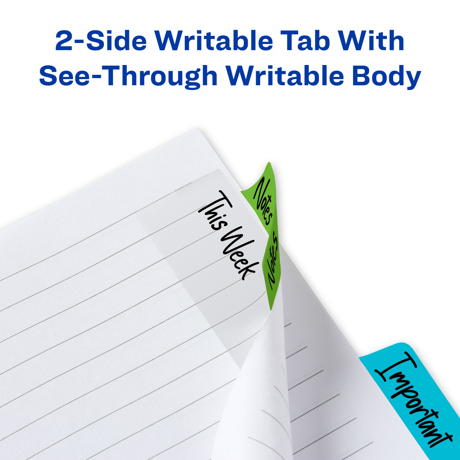 Avery Multiuse Ultra Tabs, 2-Side Writable, 2in x 1.5in, Red/Blue/Green, Pack Of 48 Repositionable Tabs - Image 6
