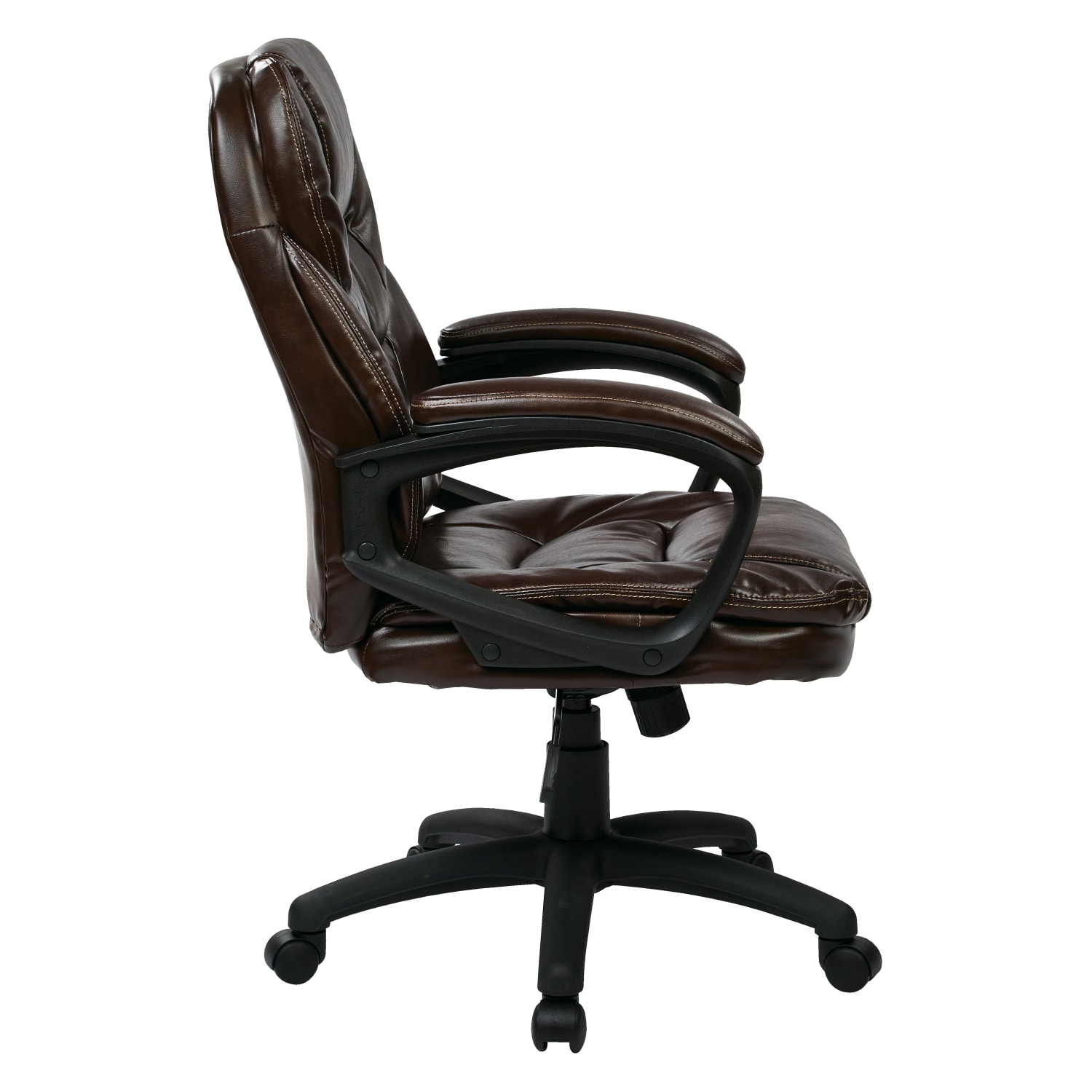 Office Star Work Smart High-Back Chair, FL660 Series, Chocolate/Black - Image 5