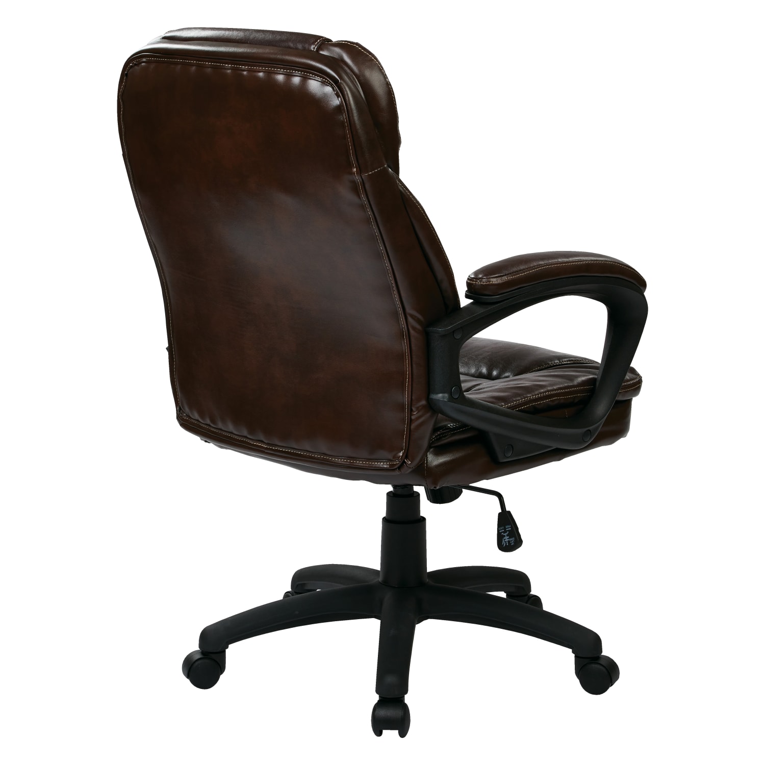 Office Star Work Smart High-Back Chair, FL660 Series, Chocolate/Black - Image 6