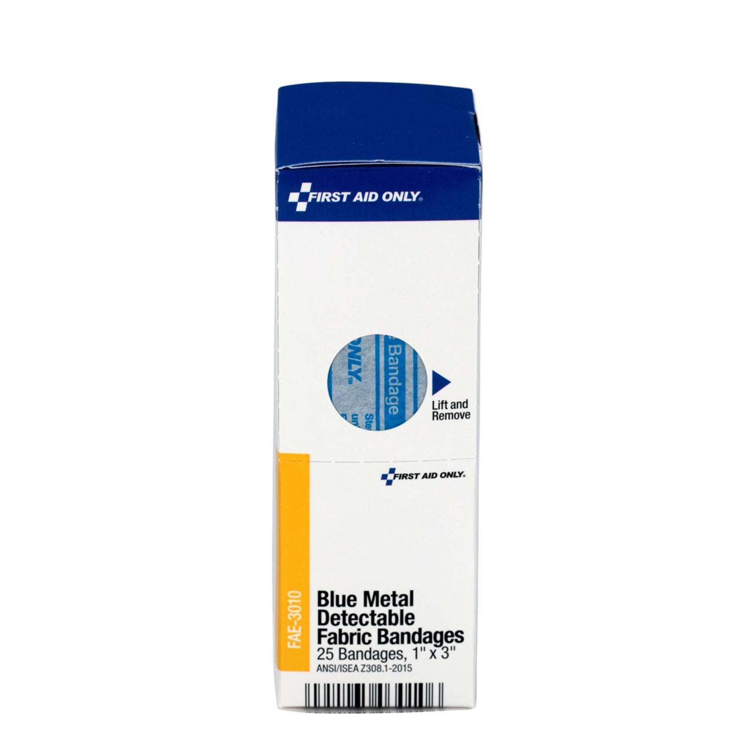 First Aid Only Metal-Detectable Bandages, 1in x 3in, Blue, Pack Of 25 - Image 4