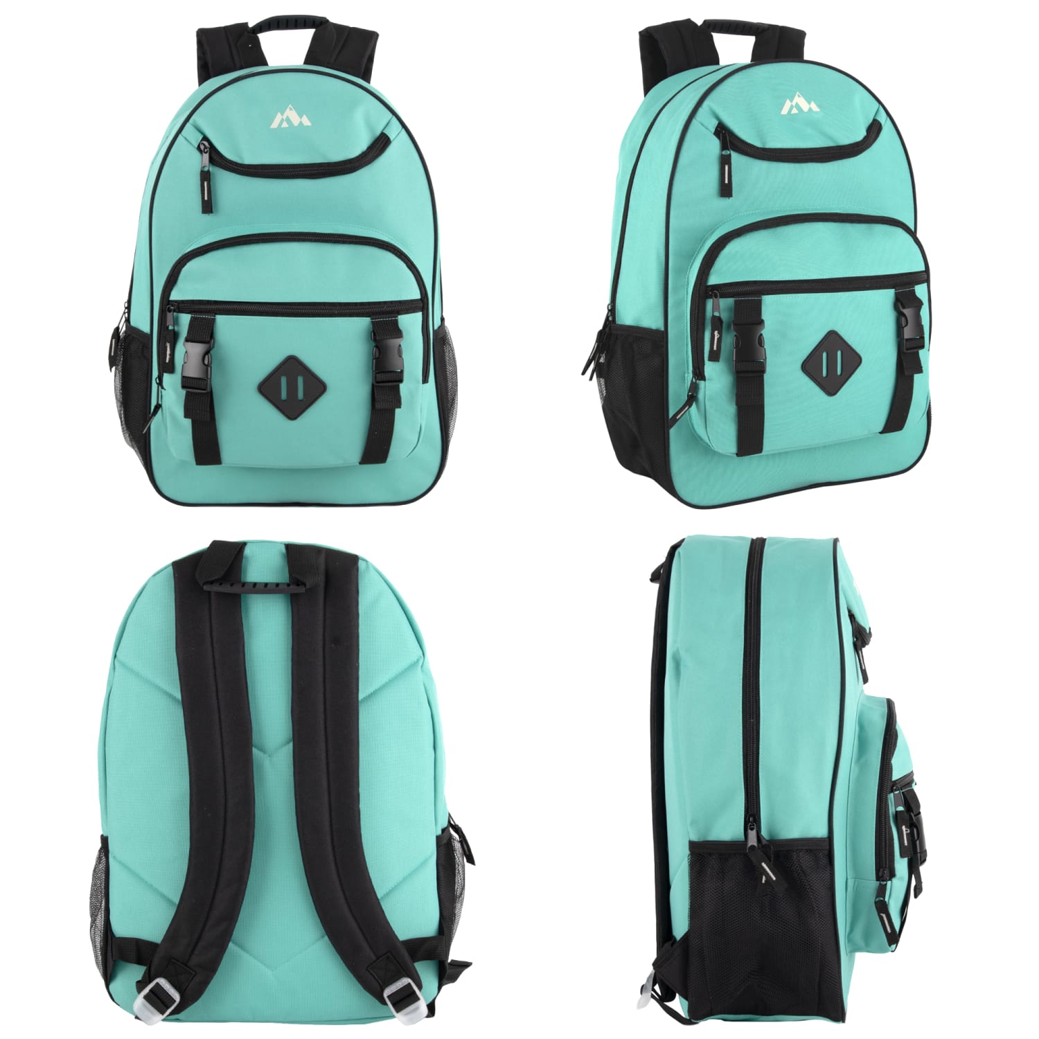 Trailmaker Double Buckle Backpacks With 30-Piece School Supply Kits, Blue/Green/Purple, Total Qty 12 - Image 5